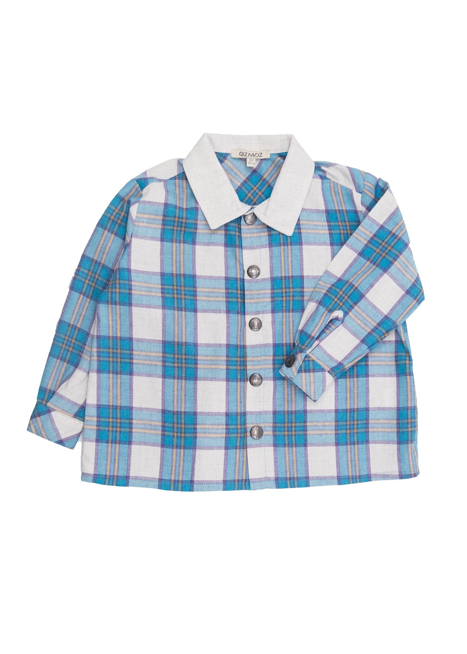 Plaid Blue Winter Little Boy Shirt