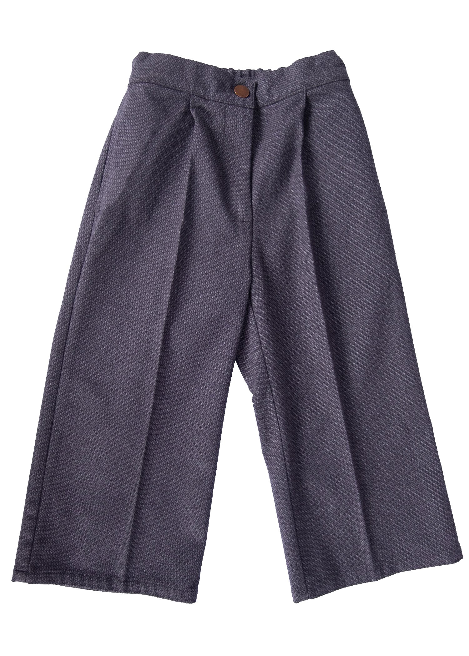 100% Cotton Loose Cut Navy Blue Winter Girl's Trousers