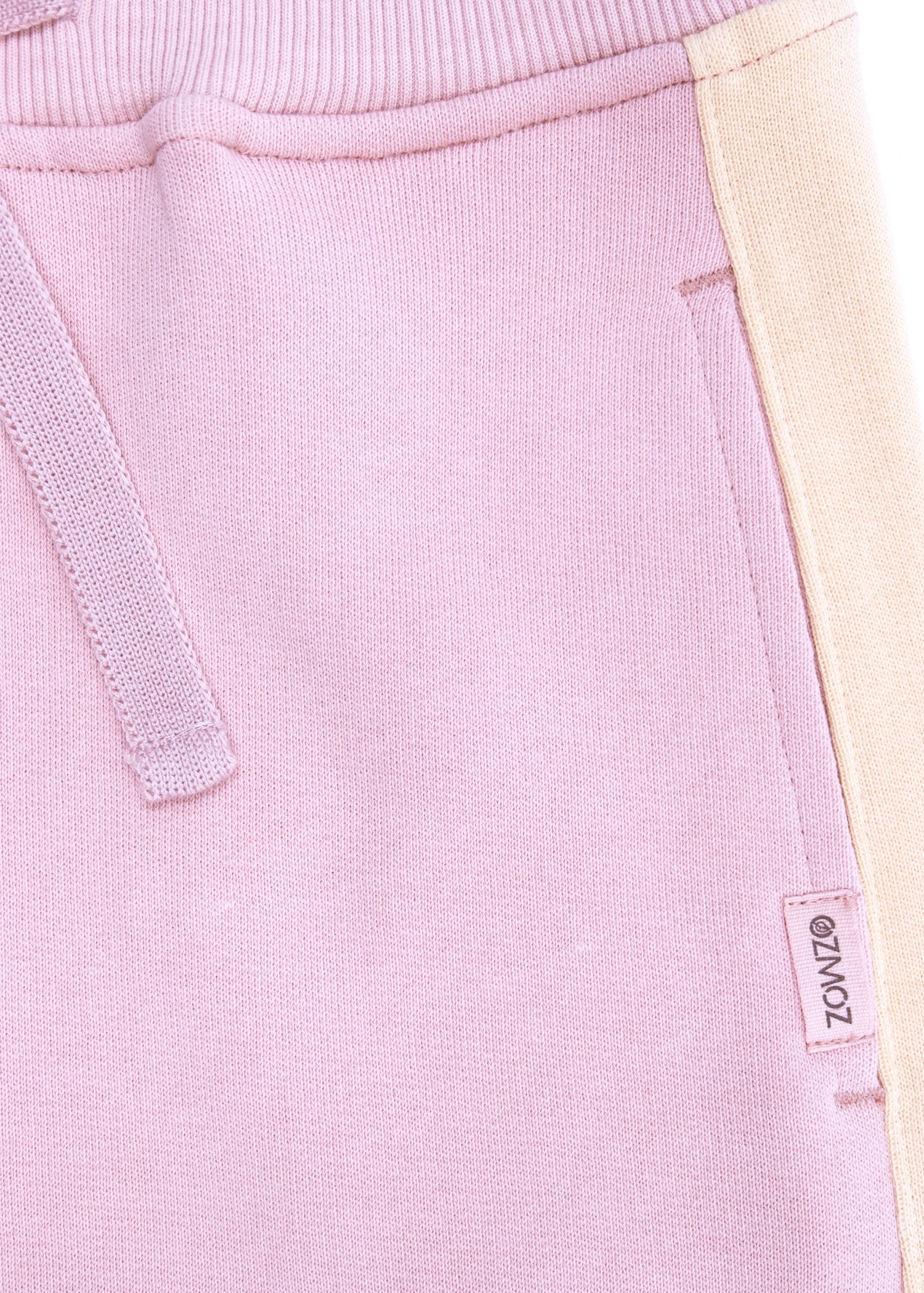 Organik Yanı Şeritli Pembe Kışlık Kız Çocuk Eşofman Altı