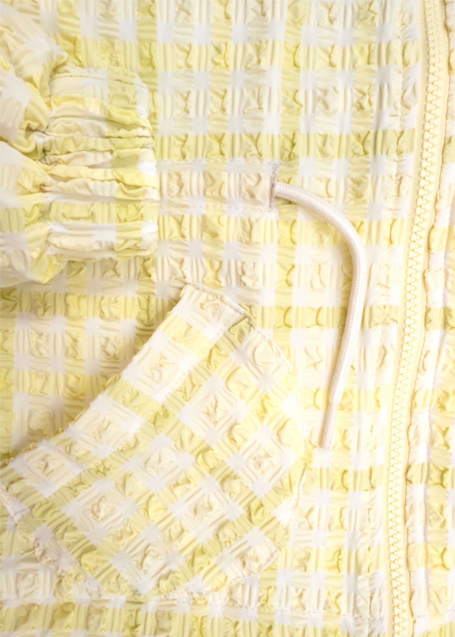 Recycle Special Woven Waist Drawstring Yellow Spring Coat for Girls