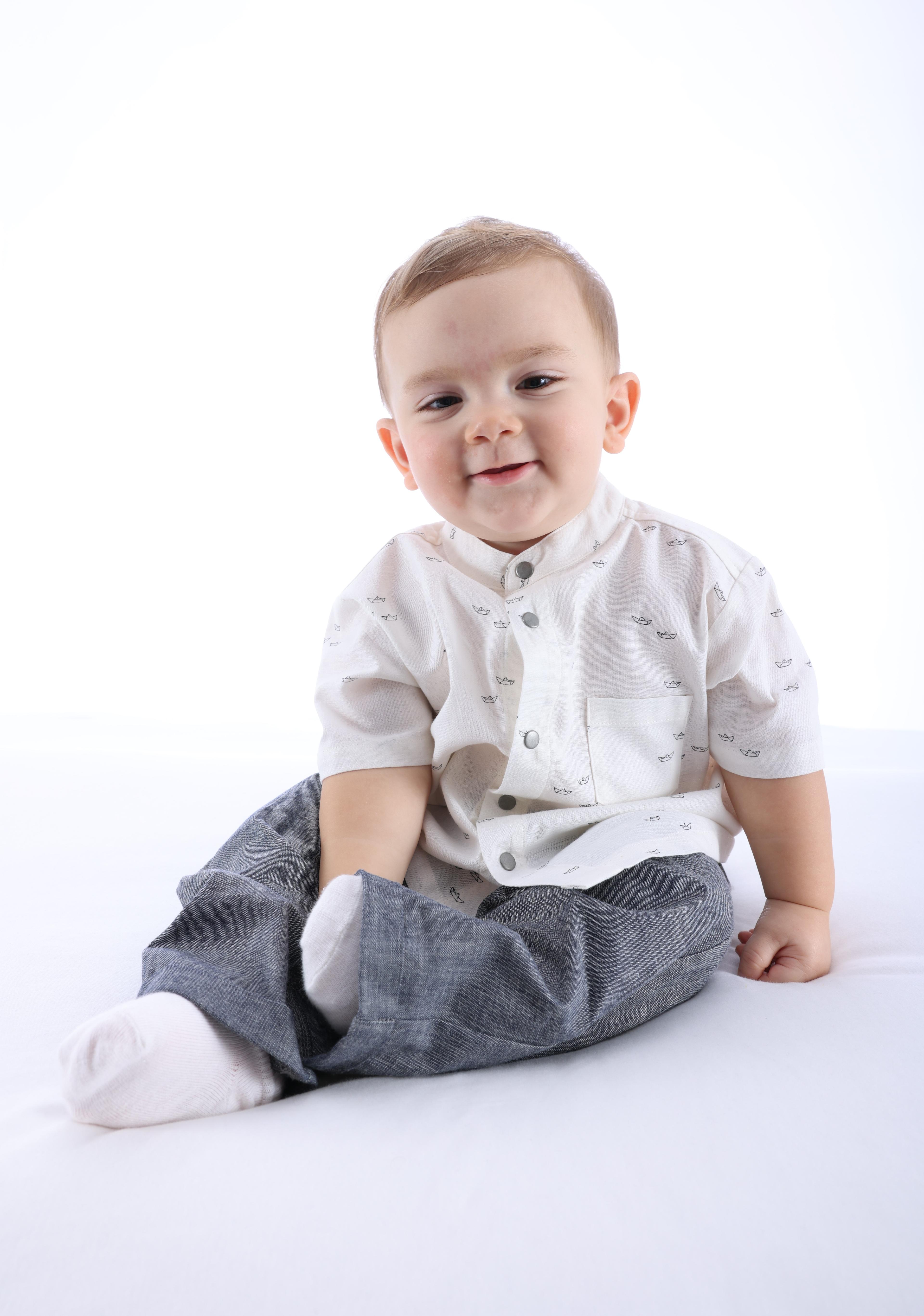 Organik Denim Mavi Yazlık Erkek Bebek Pantolon