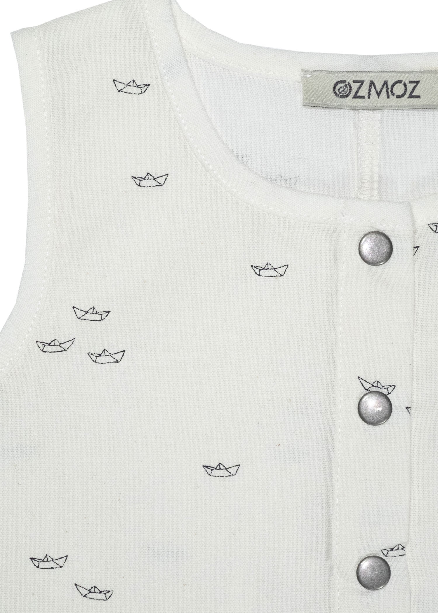 Organic Fish Printed Baby Boy Bodysuit