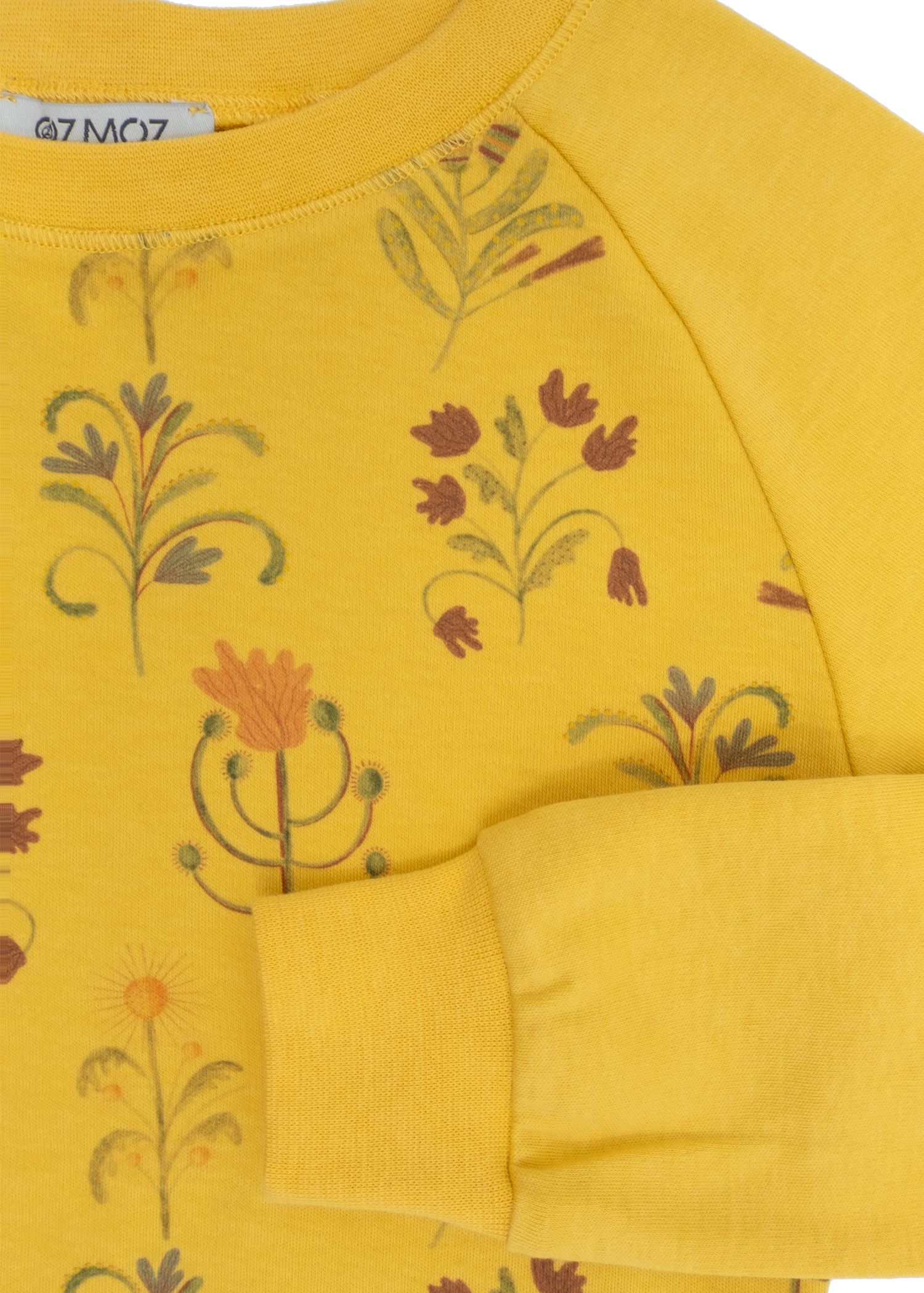 Organic Floral Printed Yellow Winter Girls Suit