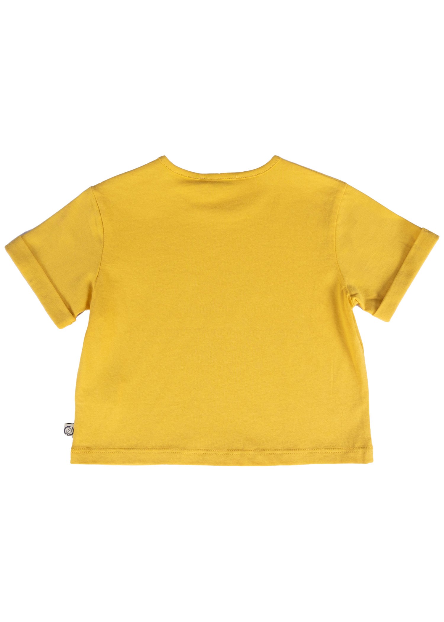Organik Sarı Basic Yazlık Unisex Bebek Tshirt