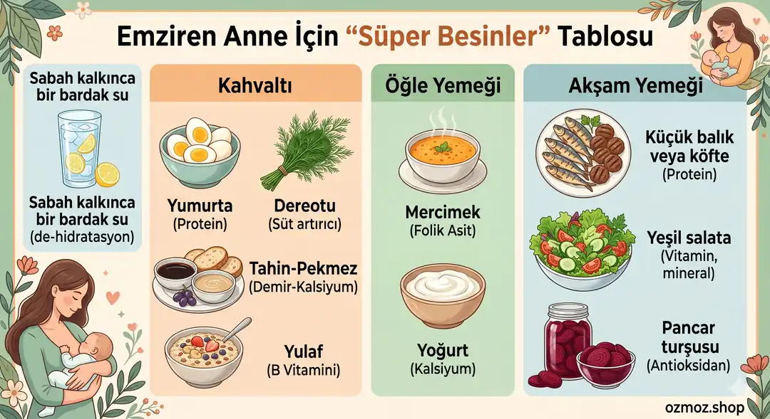 Gücünüzü toplamak ve kaliteli süt üretimi için önerilen besin örnekleri