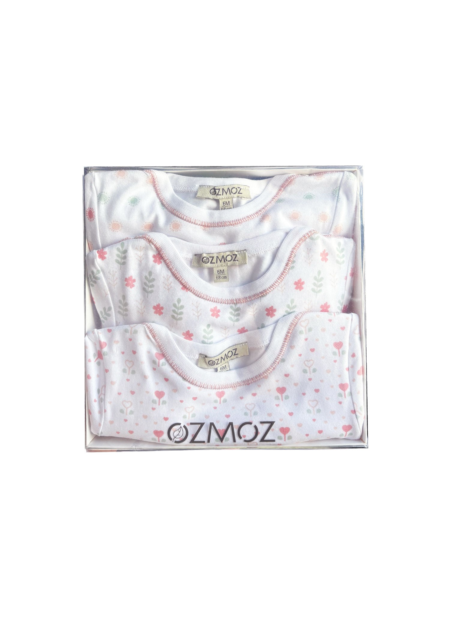 Organic Baby Girl Short-Sleeve Bodysuits (3-Pack, Assorted Prints)