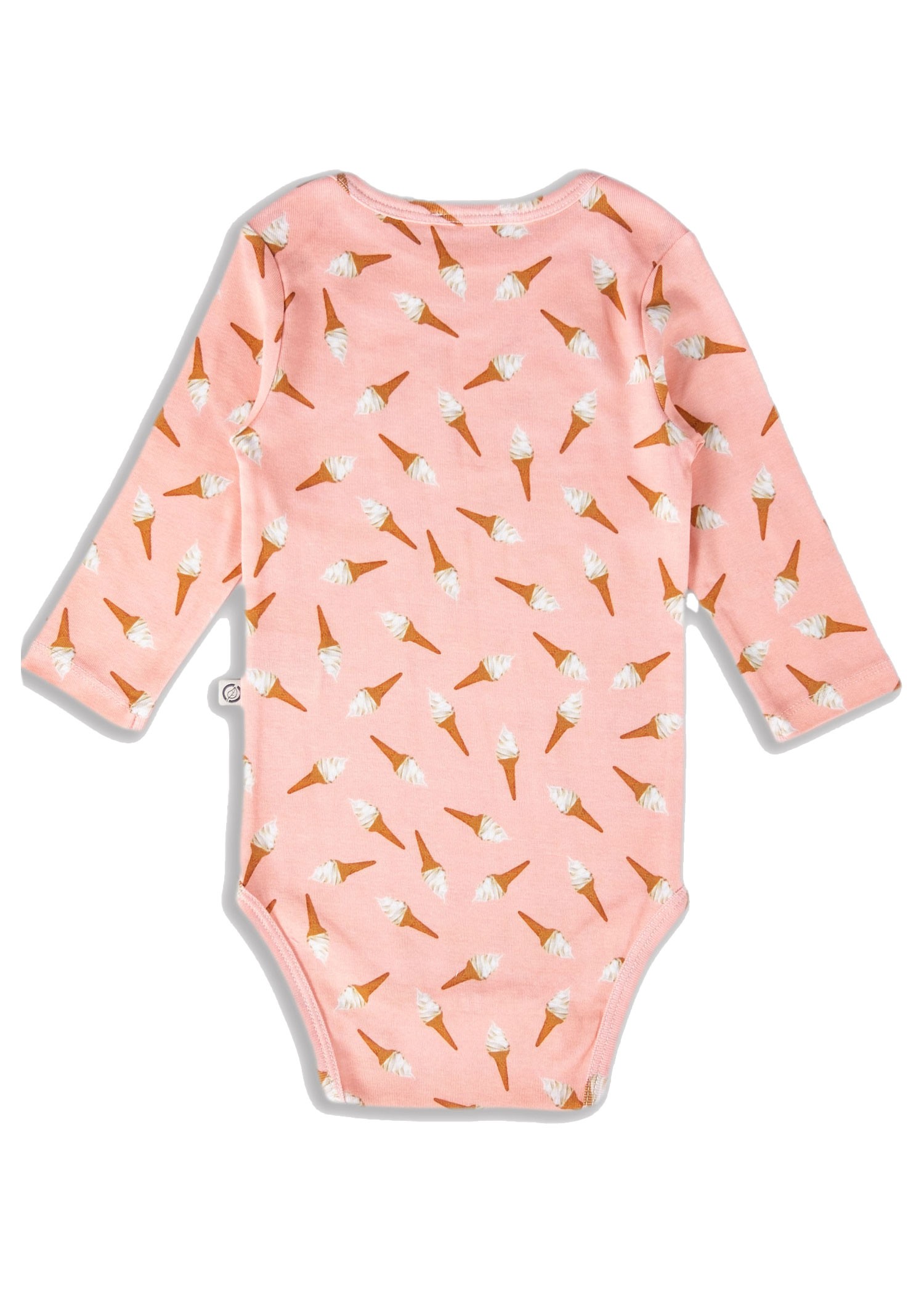 Organic Ice Cream Printed Pink Baby Girl Bodysuit