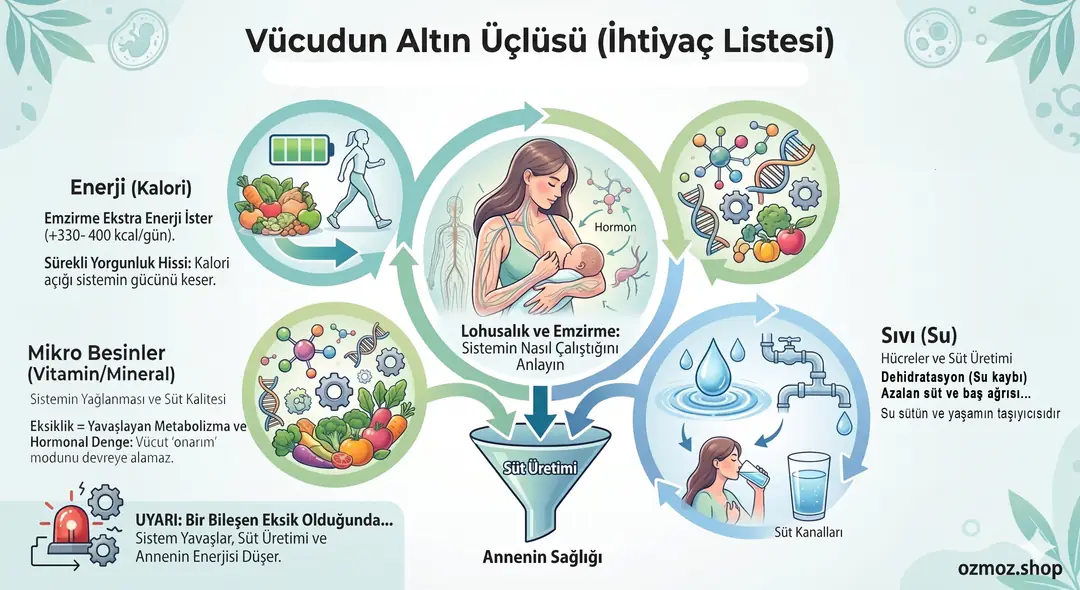 Emzirme döneminde vücudunuzun temel ihtiyaçları neler?
