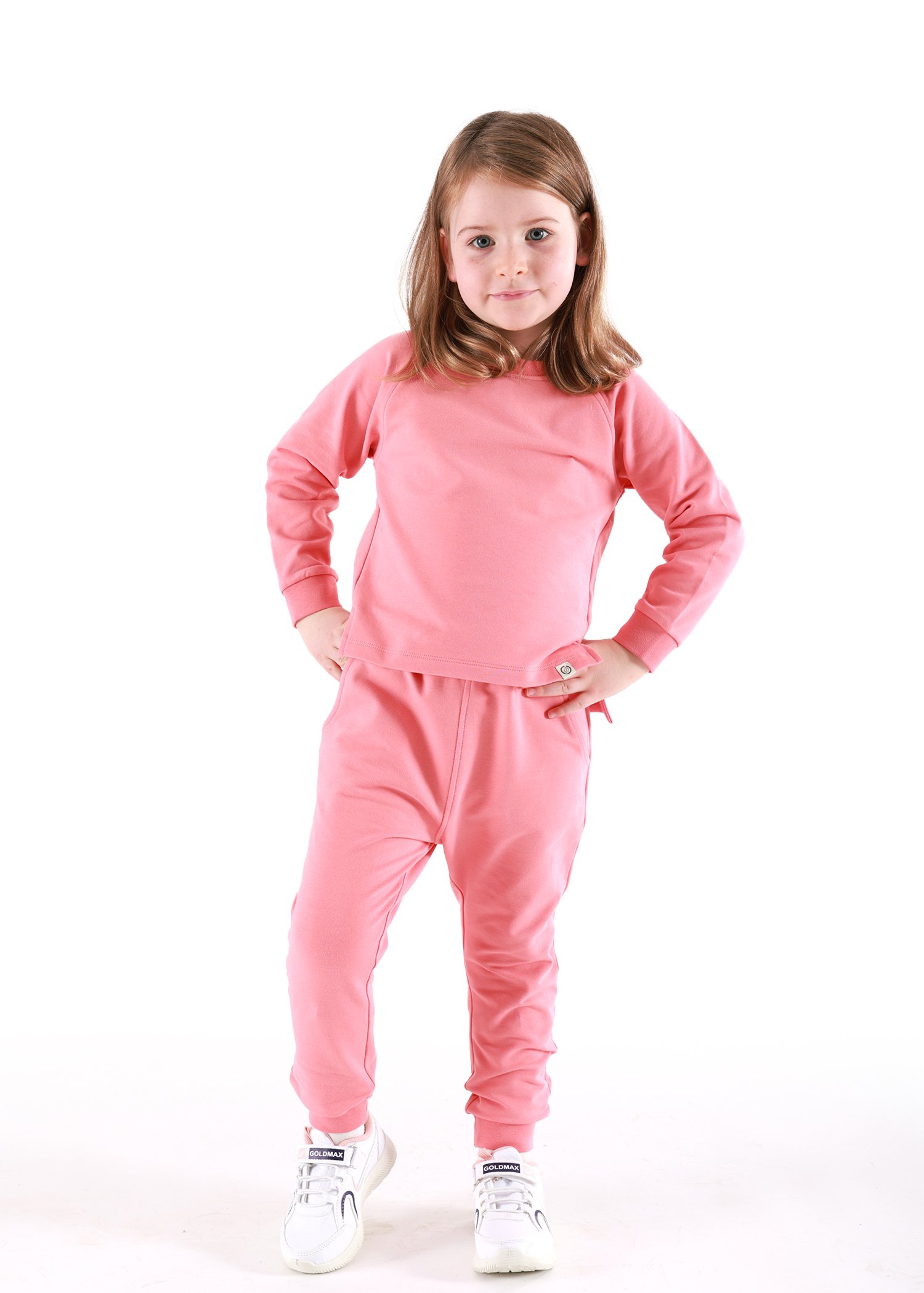 Organic Pink Winter Little Girl Tracksuit Set