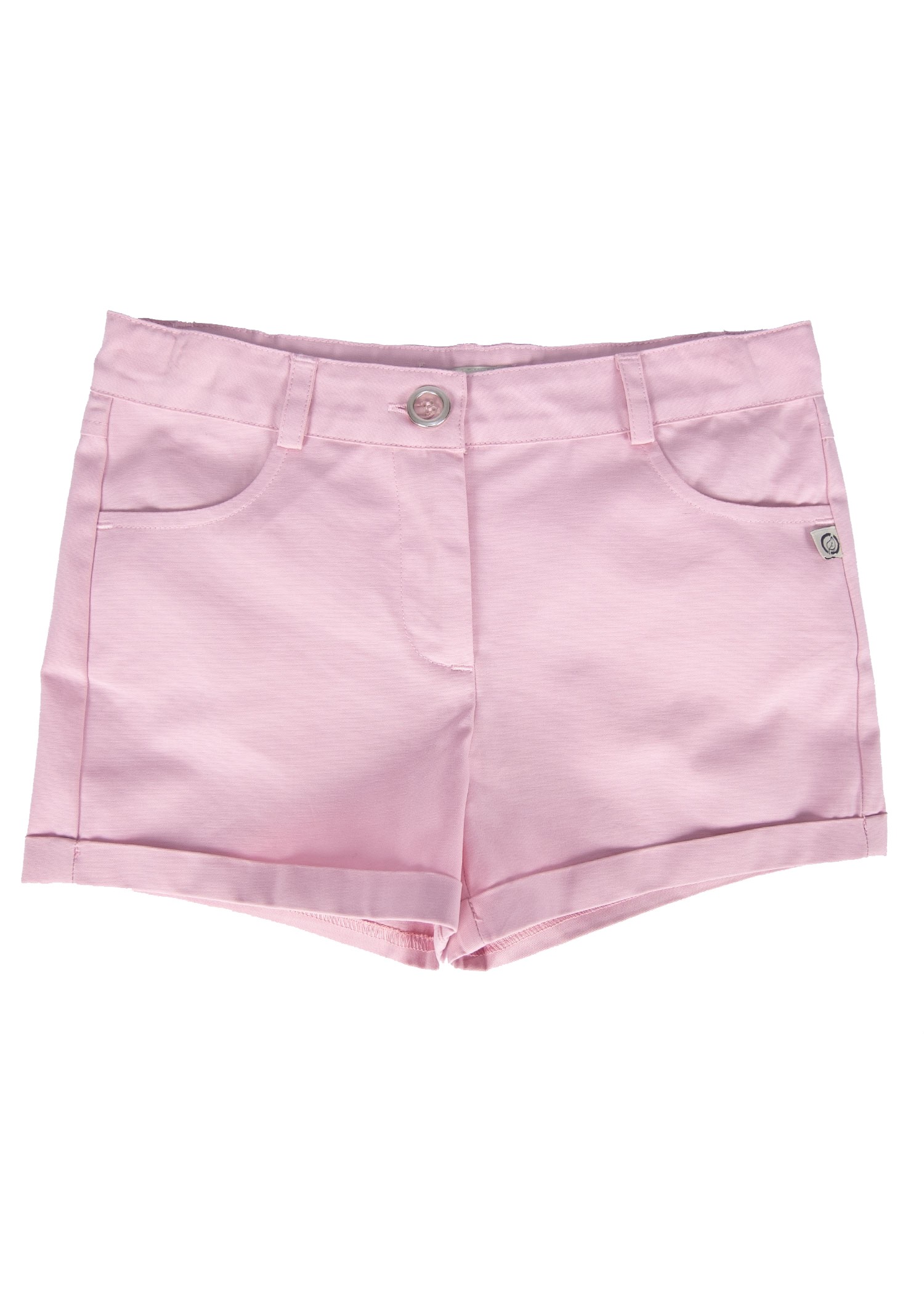 Organic Canvas Pink Summer Girl's Shorts