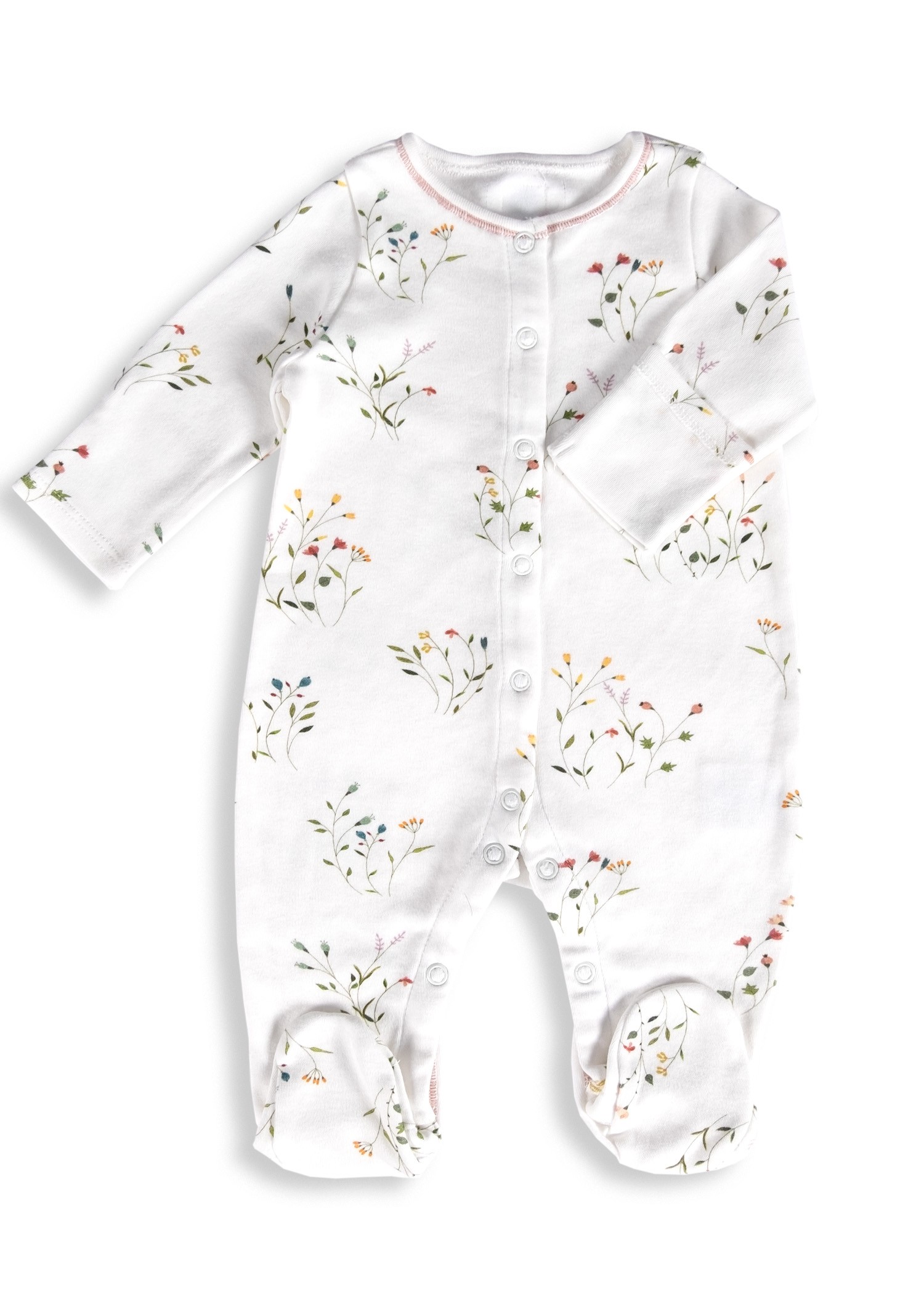 Clean and Safe Sterile Ready to Wear Organic Baby Girl Booties Jumpsuit