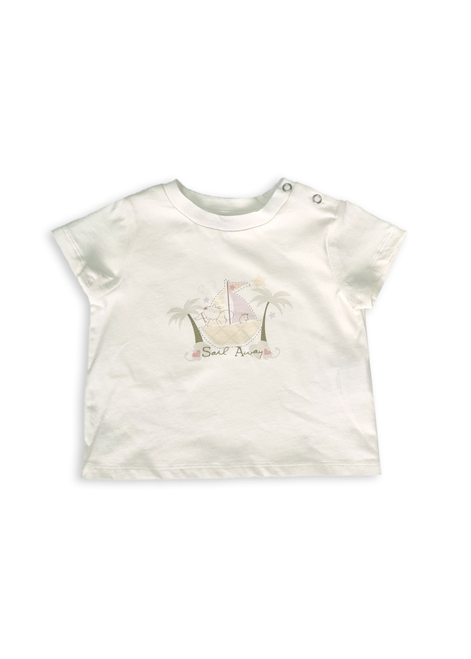 Organic White Sea Themed Little Boy T-Shirt