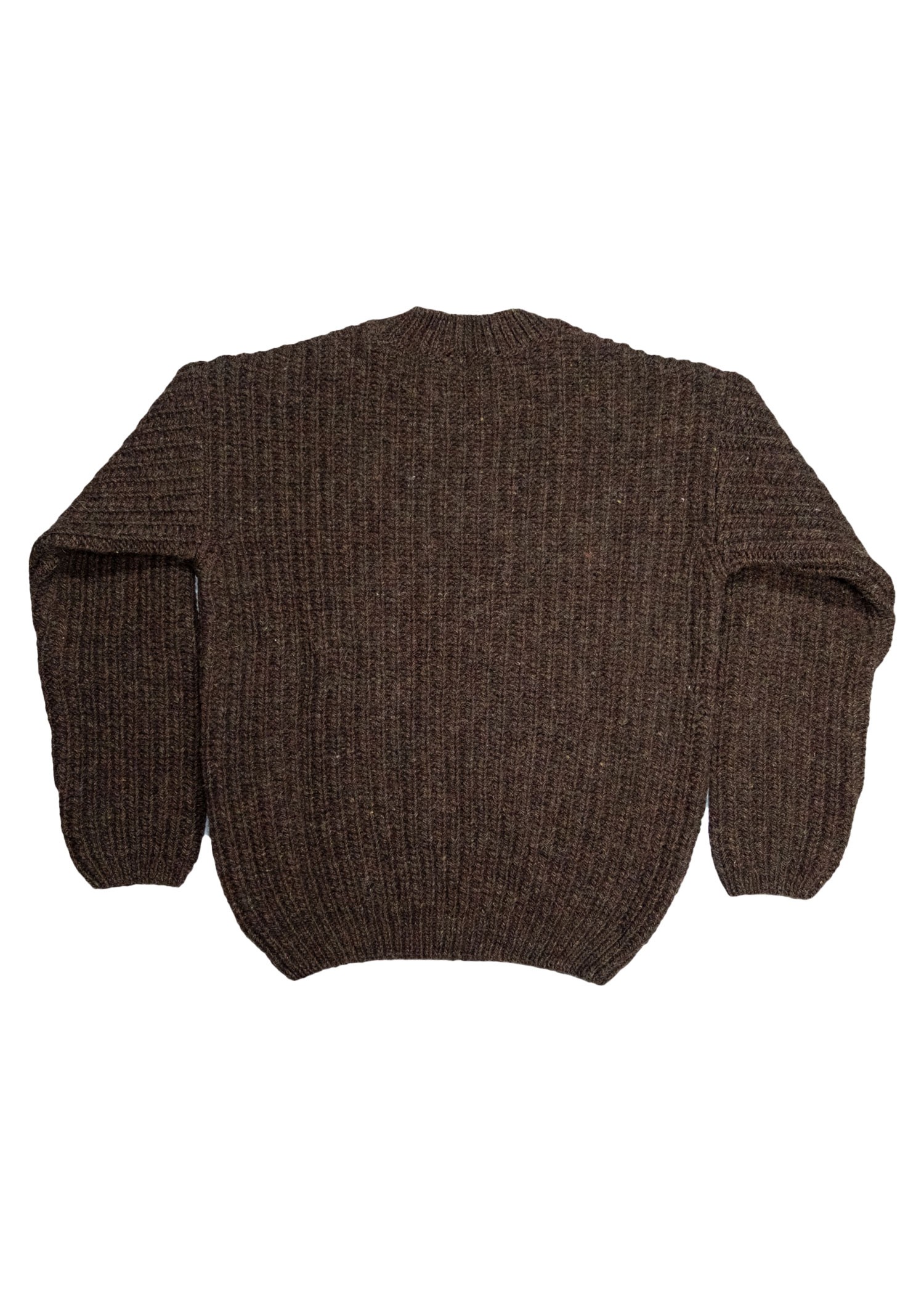 Organic Wool Thick Winter Brown Unisex Little Kids Knitwear Sweater