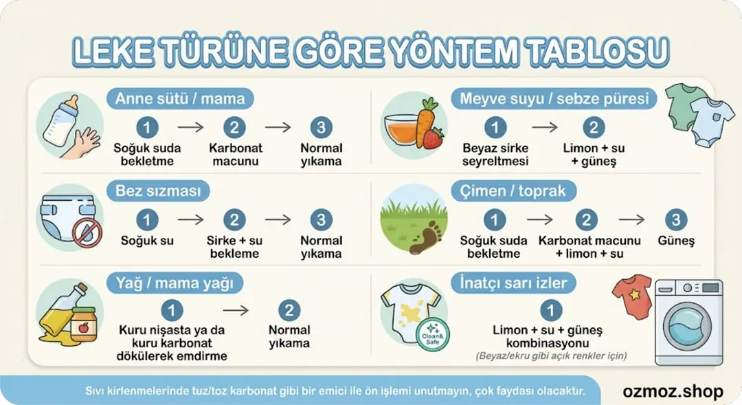 Leke türüne göre temizleme yöntemi. Başucu rehberiniz...
