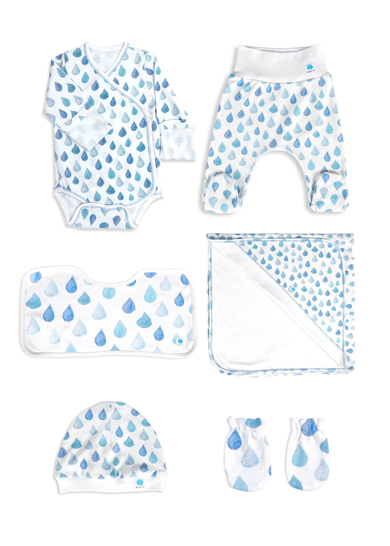 Clean&Safe Organik Steril Temizlenmiş Hastane Çıkış Seti-6 Parça