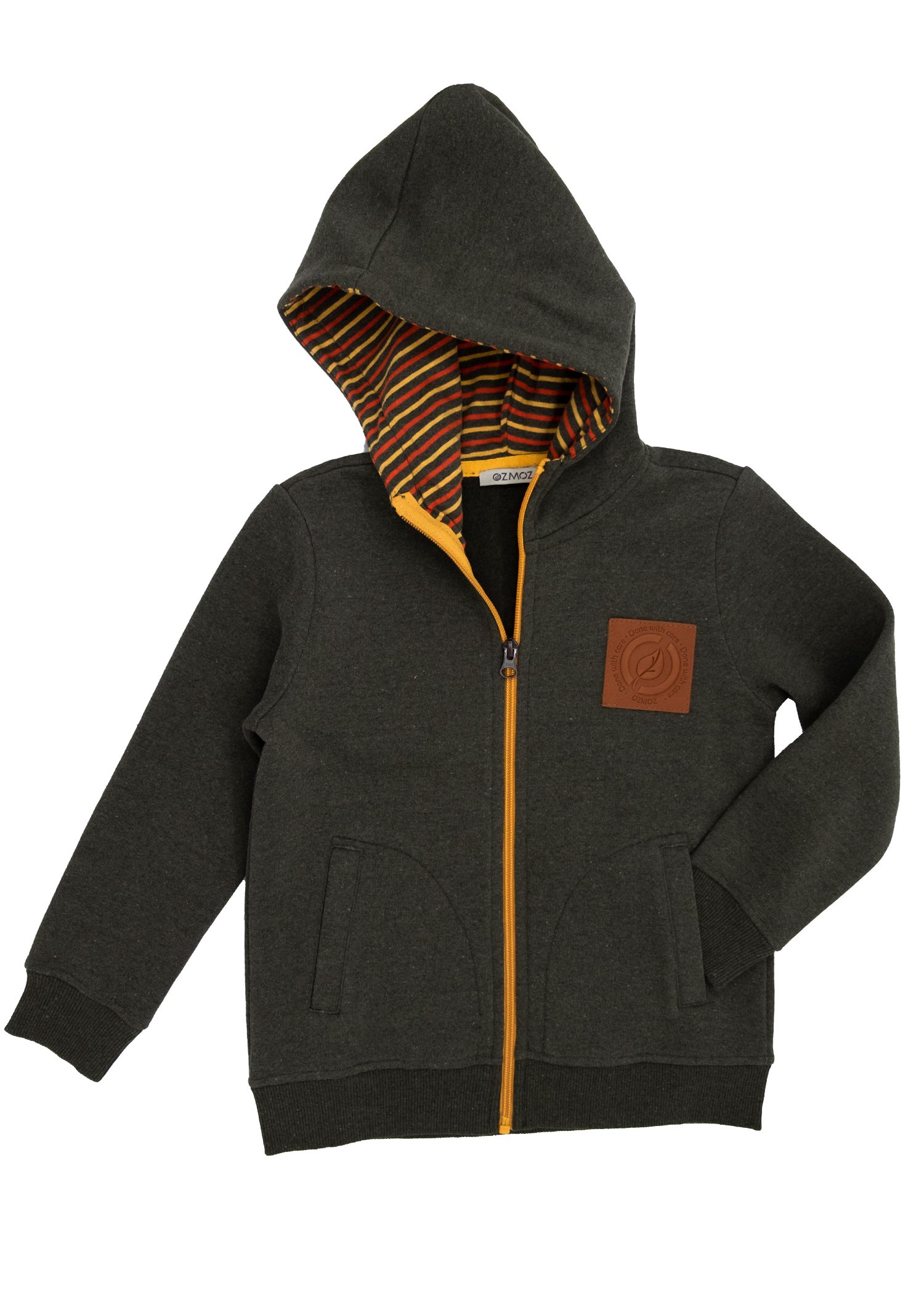 Reborn Zippered Hooded Dark Green Winter Boy Jacket