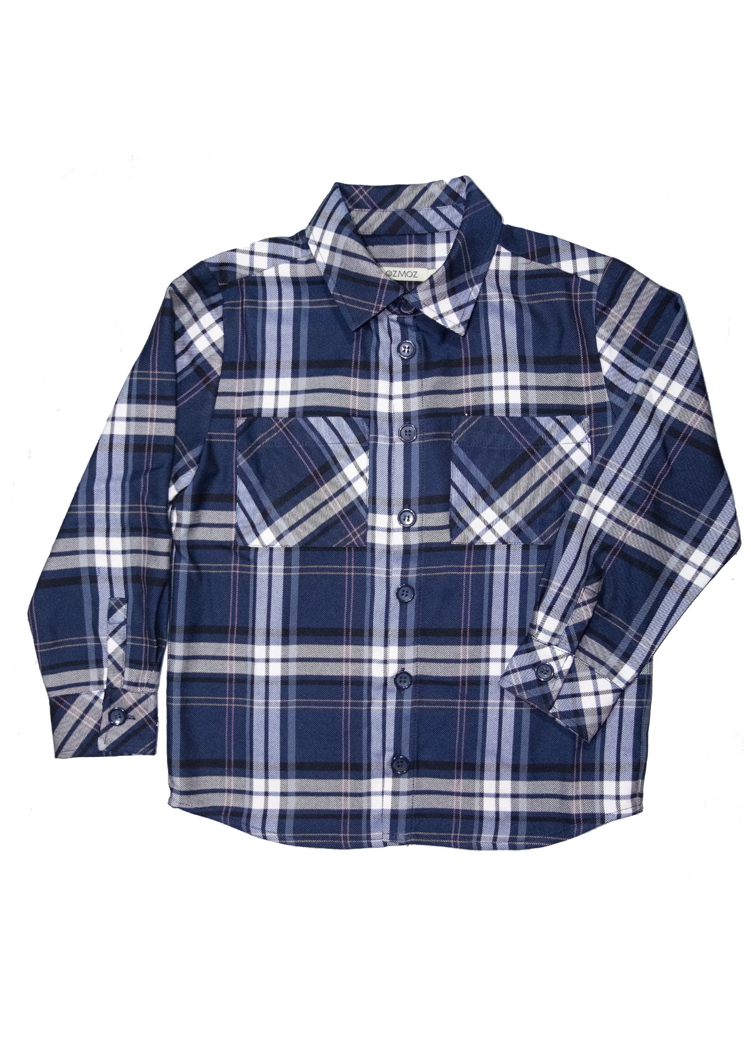 Cotton Lumberjack Winter Boy Shirt Blue