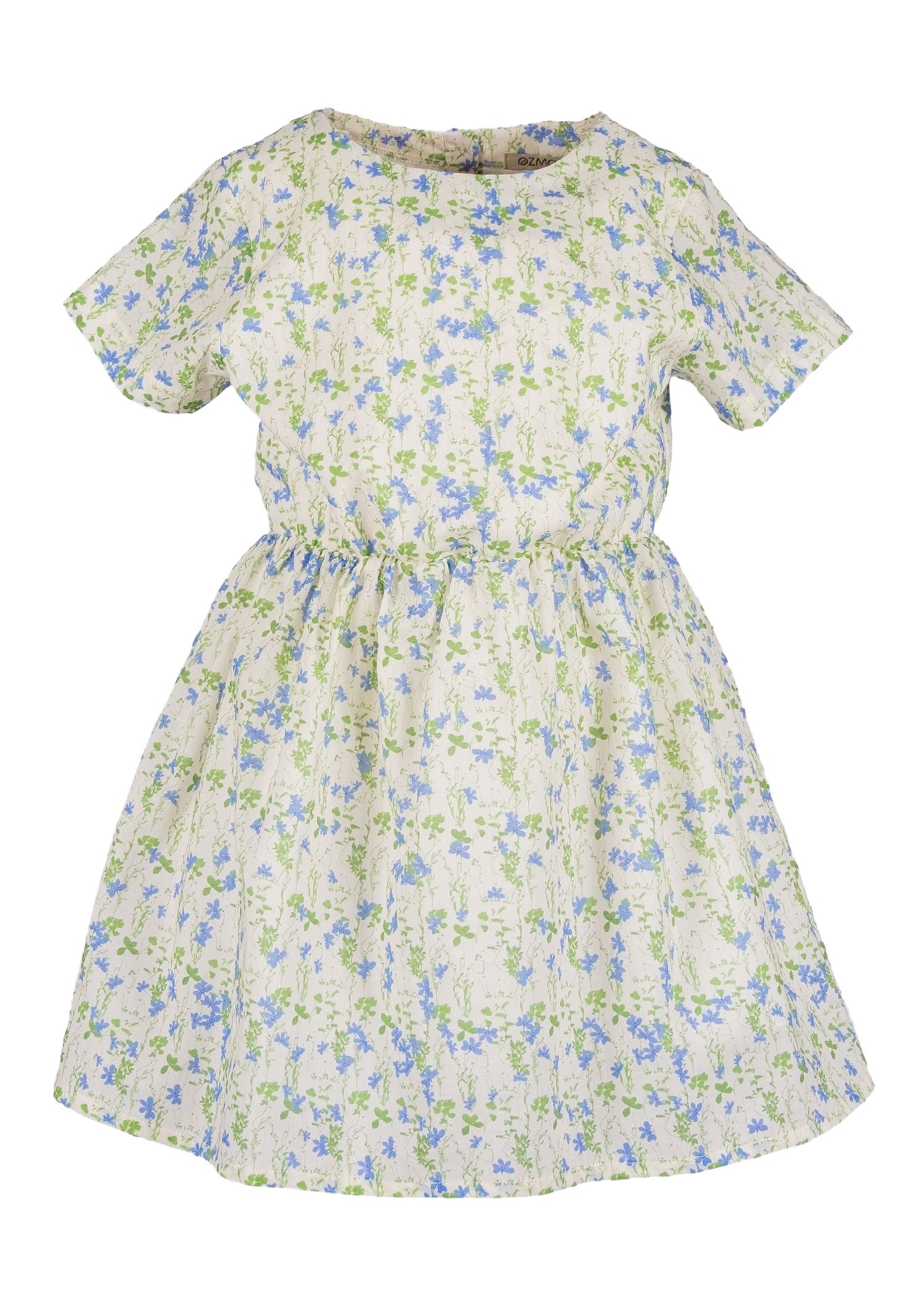 Cotton Floral Green Summer Little Girl Dress