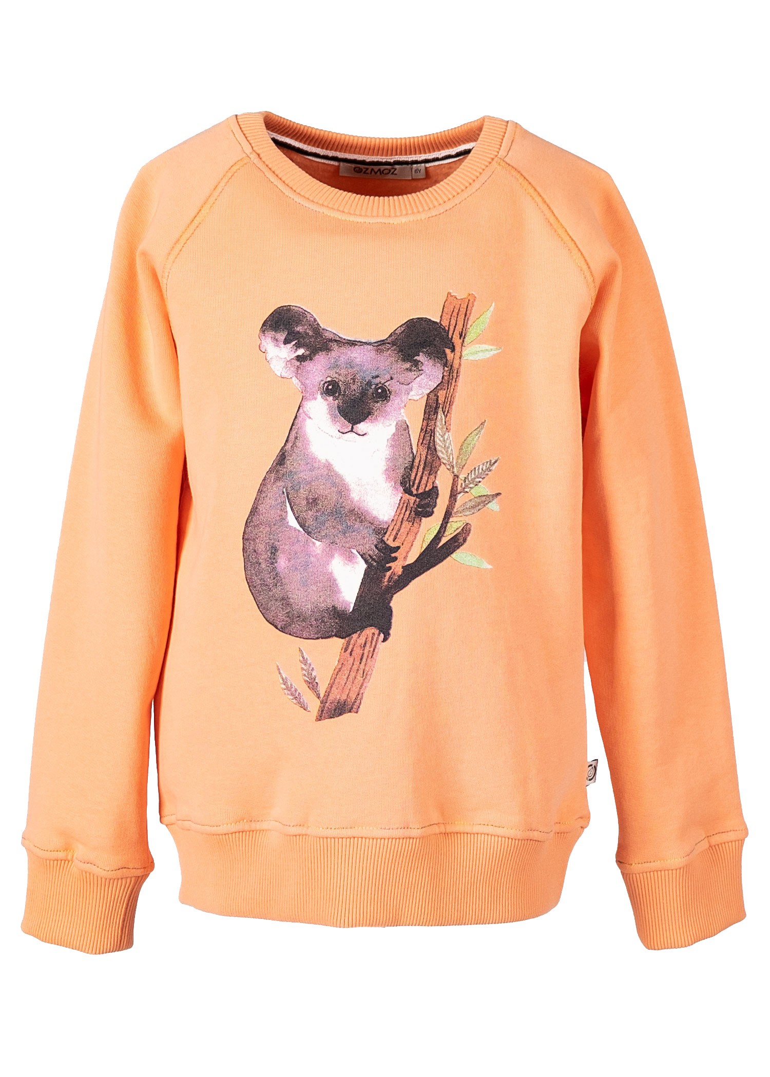 Organic Printed Orange Winter Girls' Sweatshirt