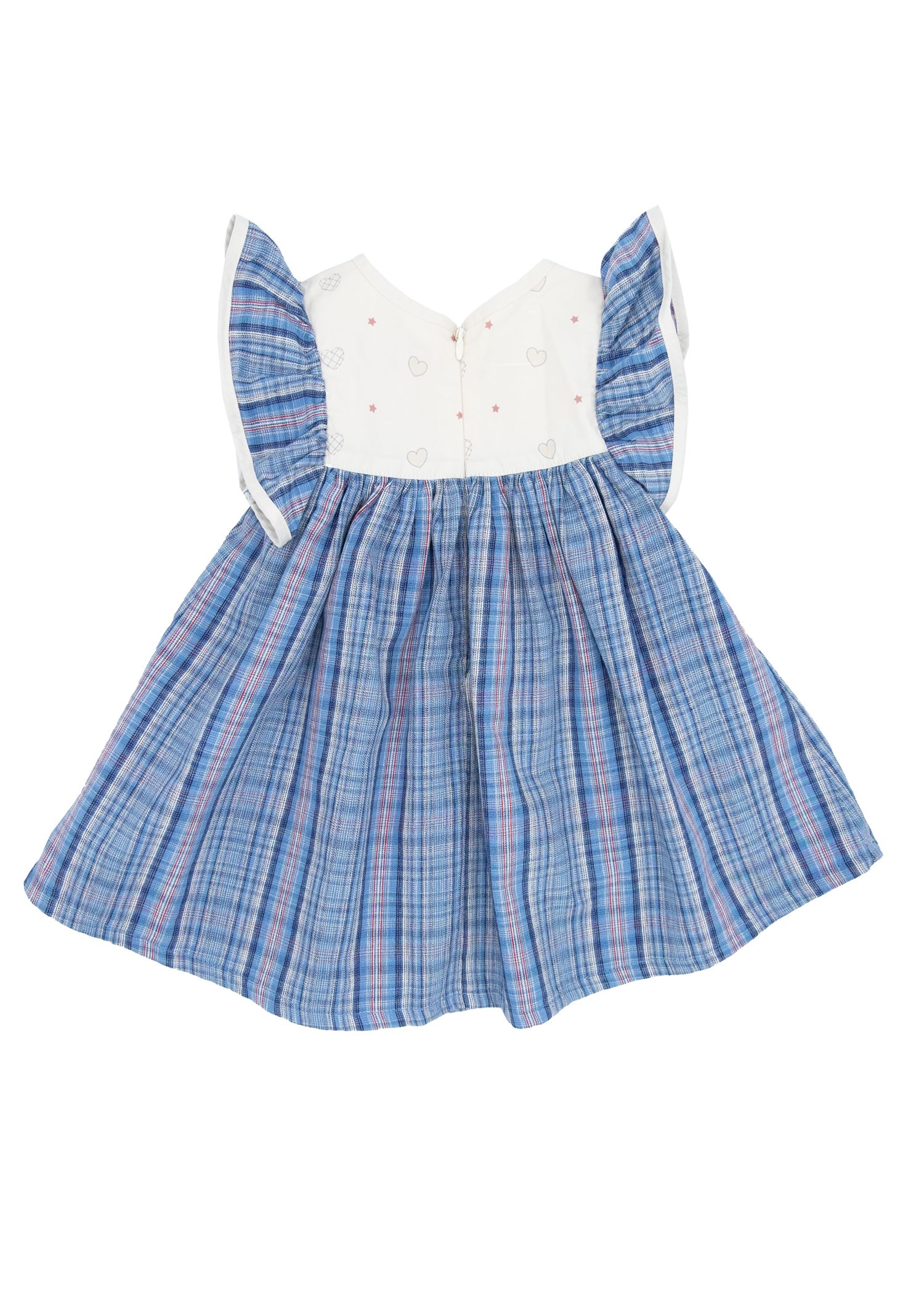 100% Cotton Blue Plaid Summer Baby Girl Dress