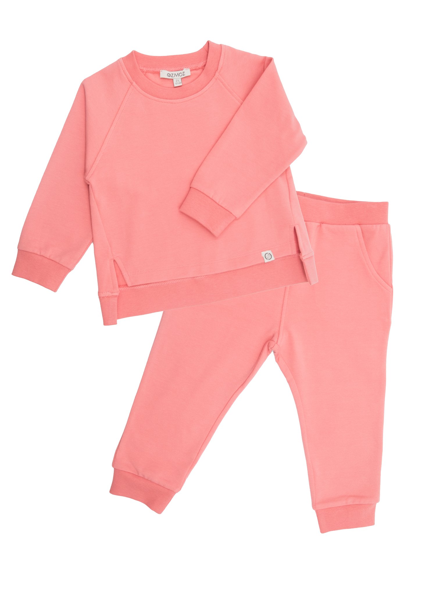 Organic Pink Winter Little Girl Tracksuit Set