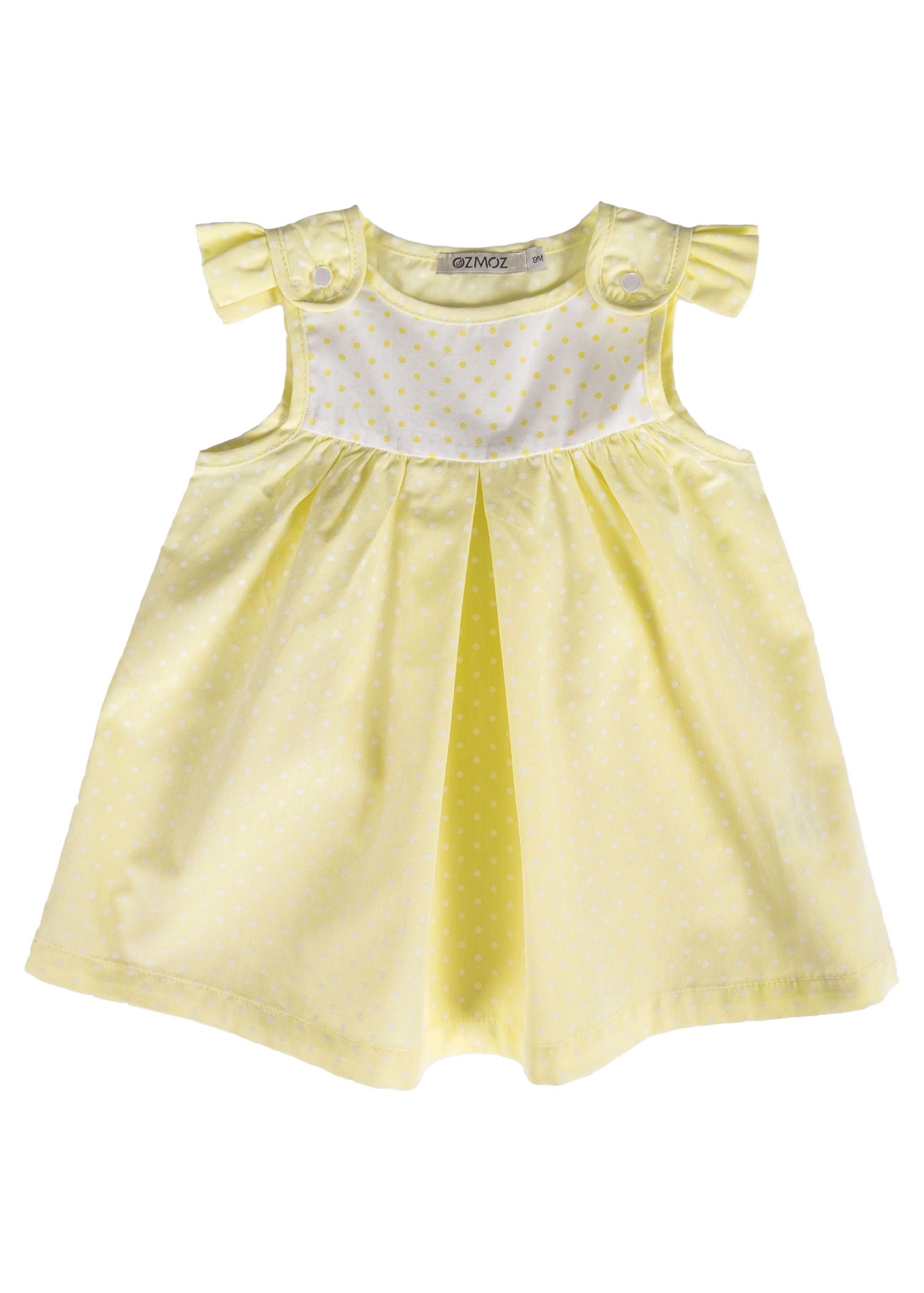 100% Cotton Robe Yellow Summer Baby Girl Dress