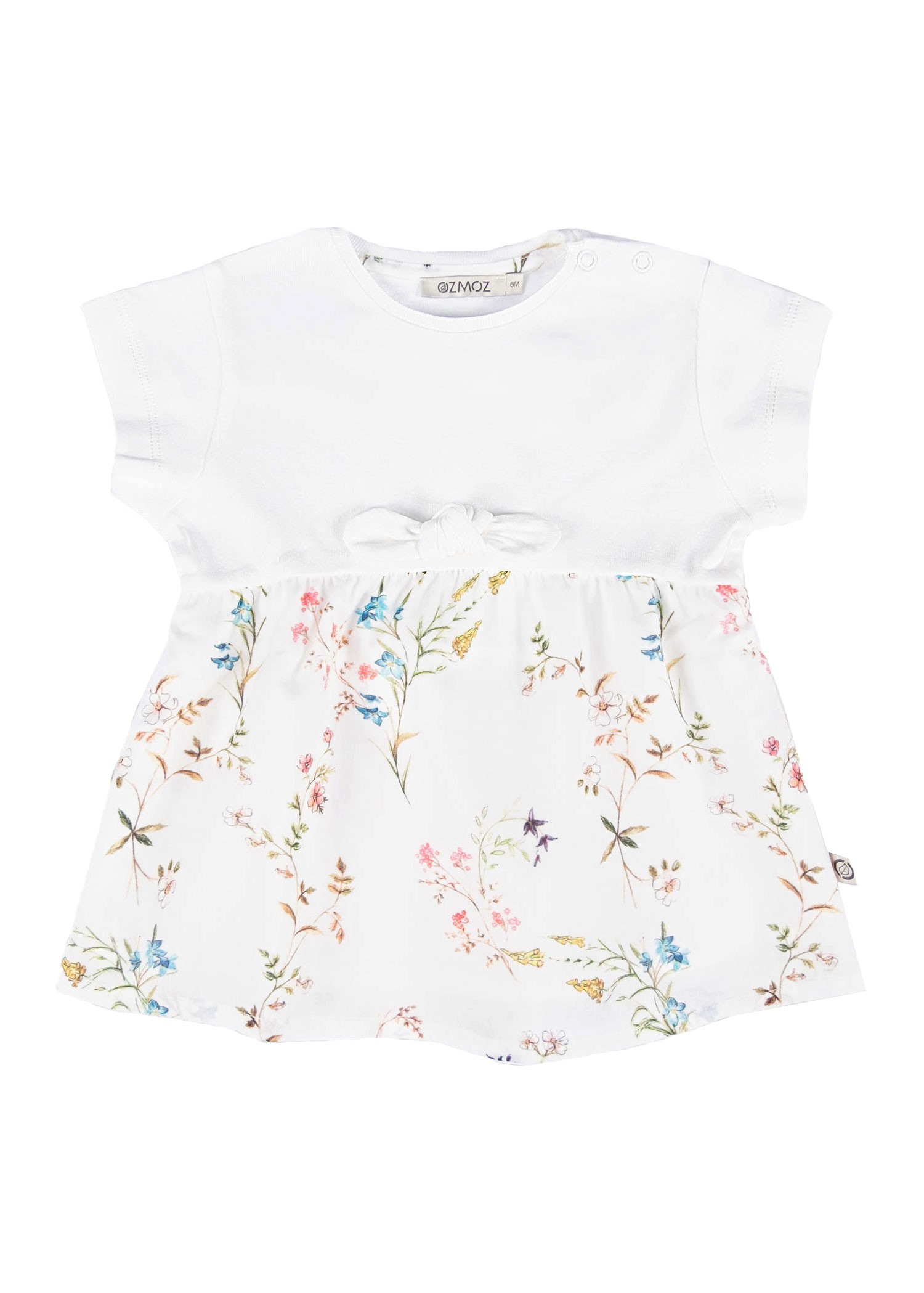 Organic Floral White Summer Baby Girl Dress