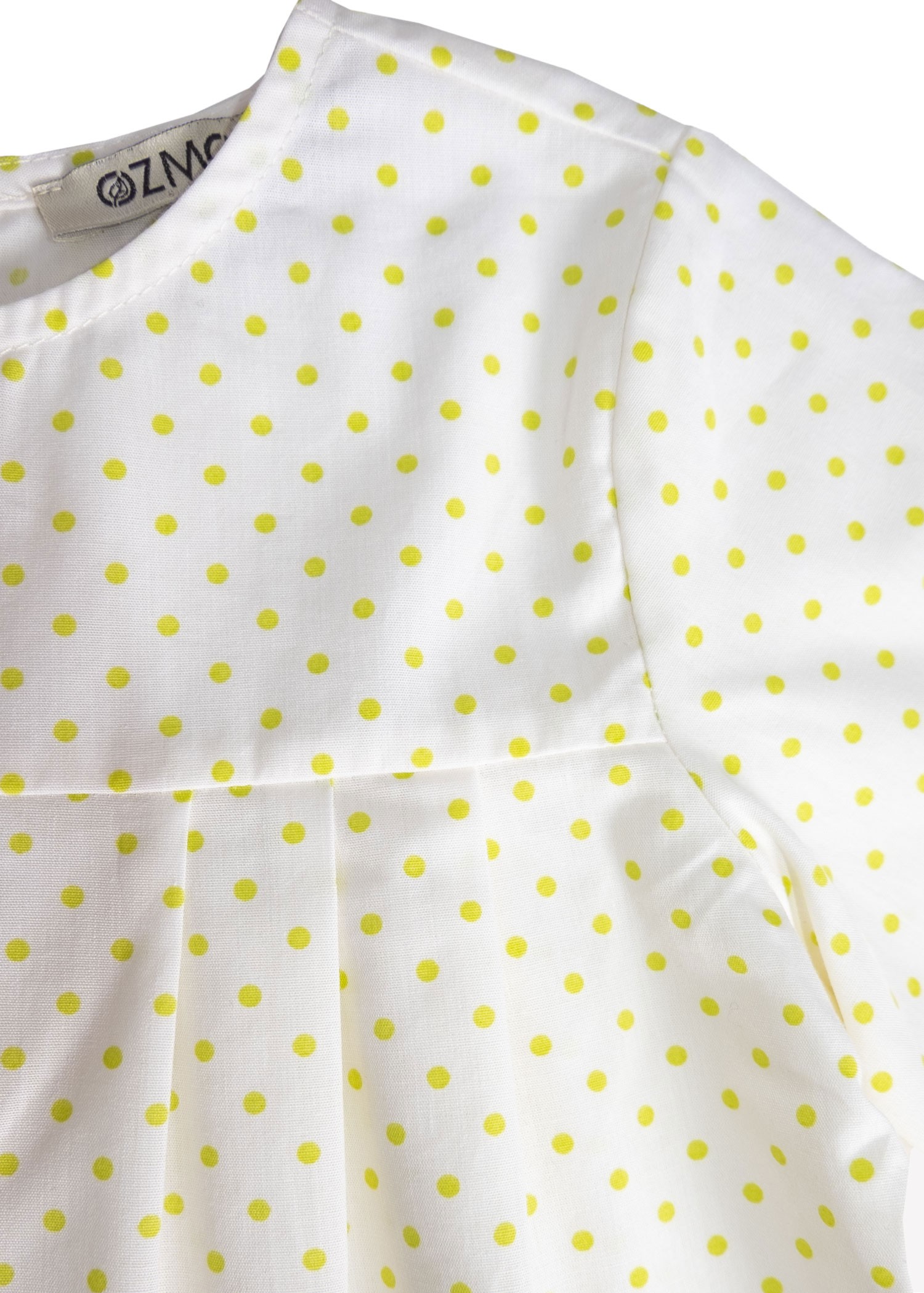 100% Cotton Polka Dot Green Spring Baby Girl Blouse