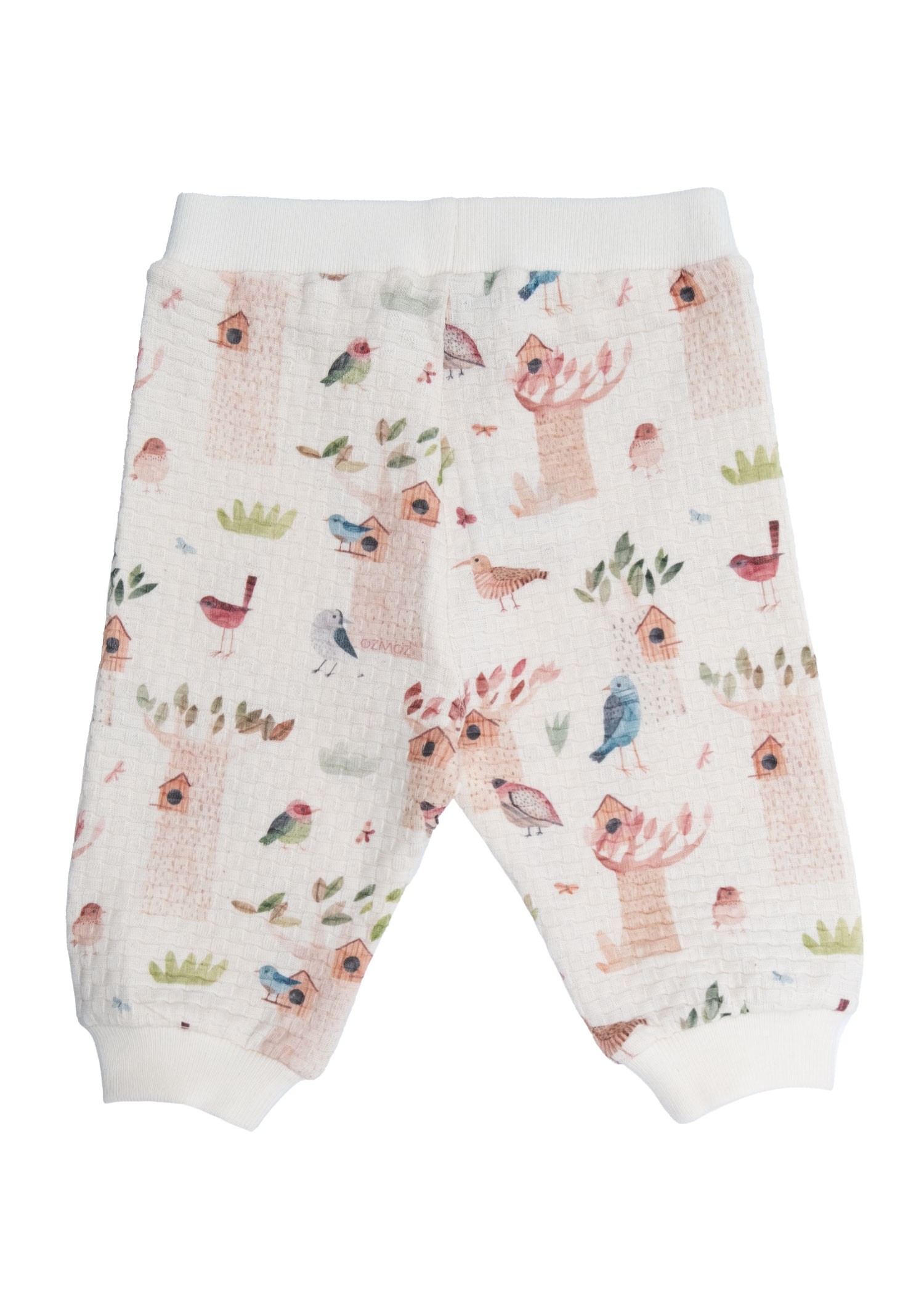 Organic Bird Patterned Spring Autumn Unisex Baby Bottom