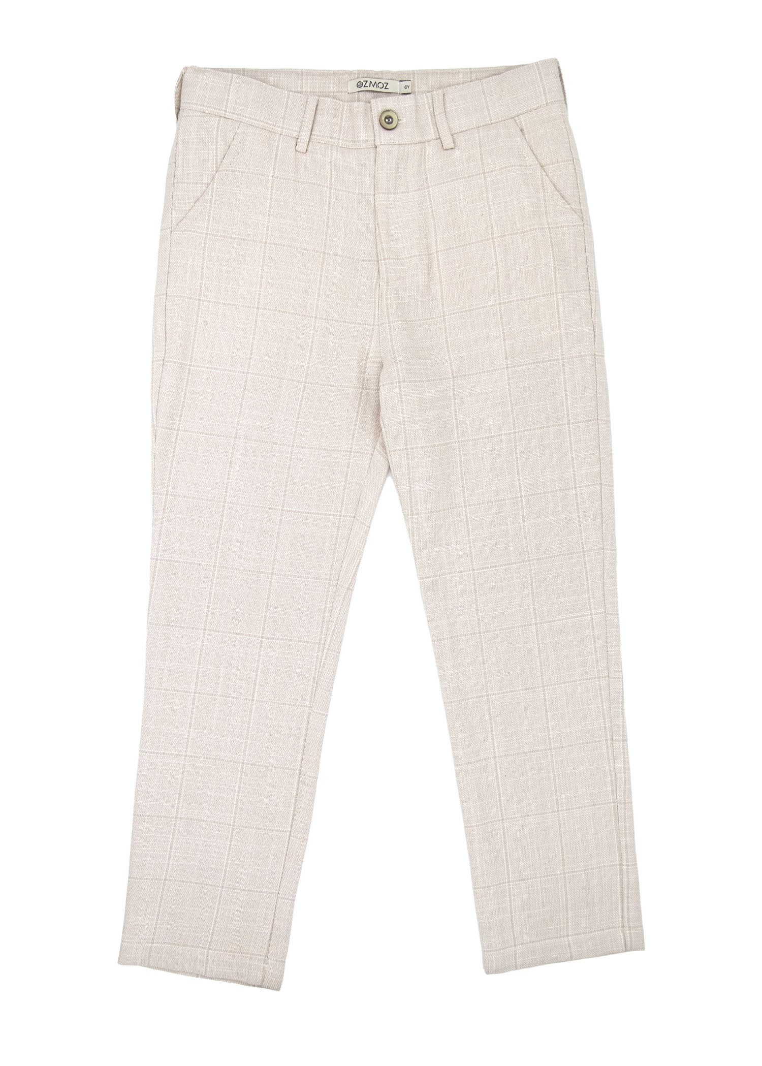 %100 Pamuk Krem Baharlık Klasik Erkek Çocuk Pantolon Ceket Takım