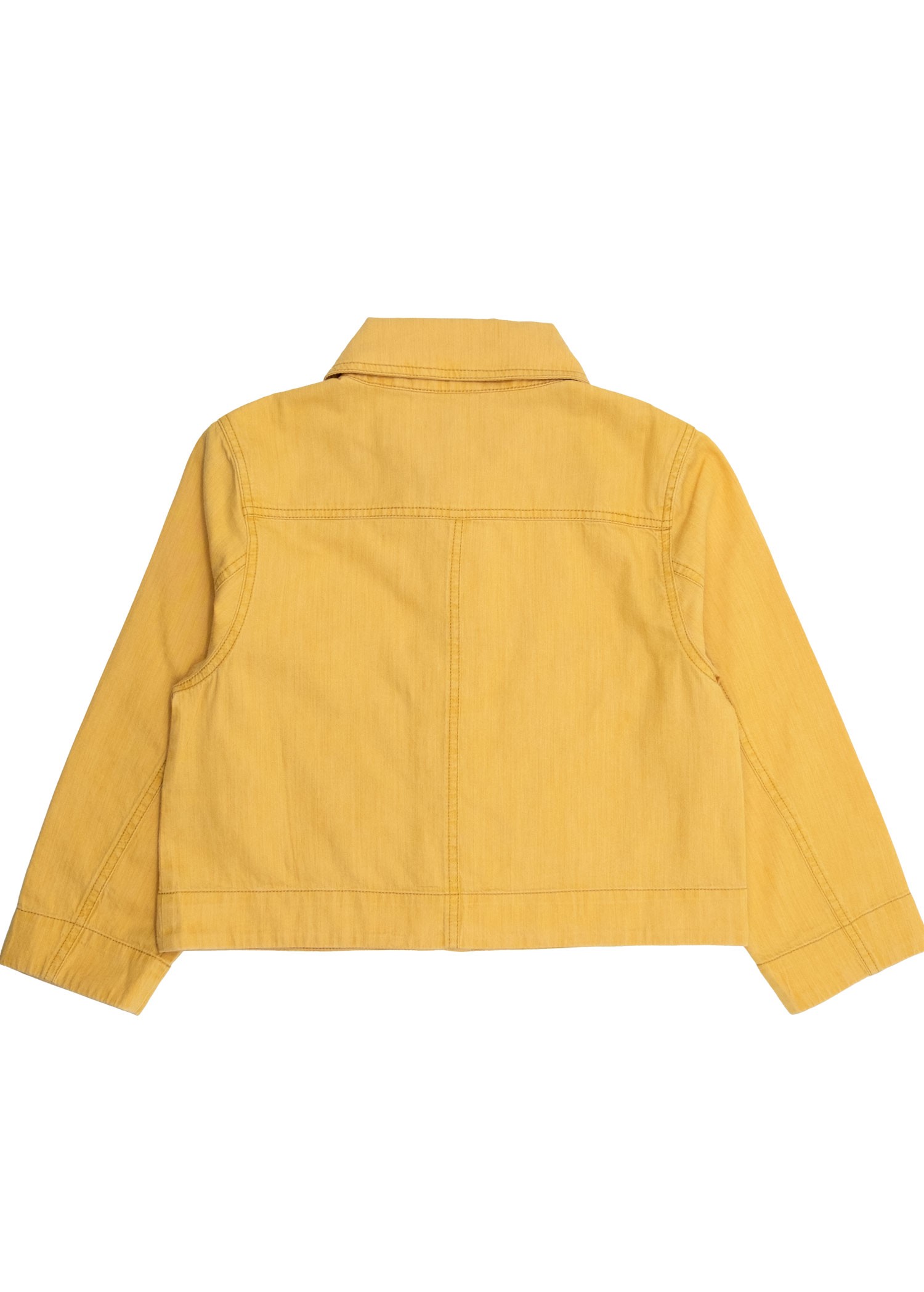 100% Cotton Yellow Thin Denim Summer Unisex Kids Jacket