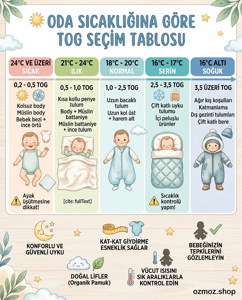Aklınızda kalacak görsel bir TOG ve bebek giydirme rehberi.
