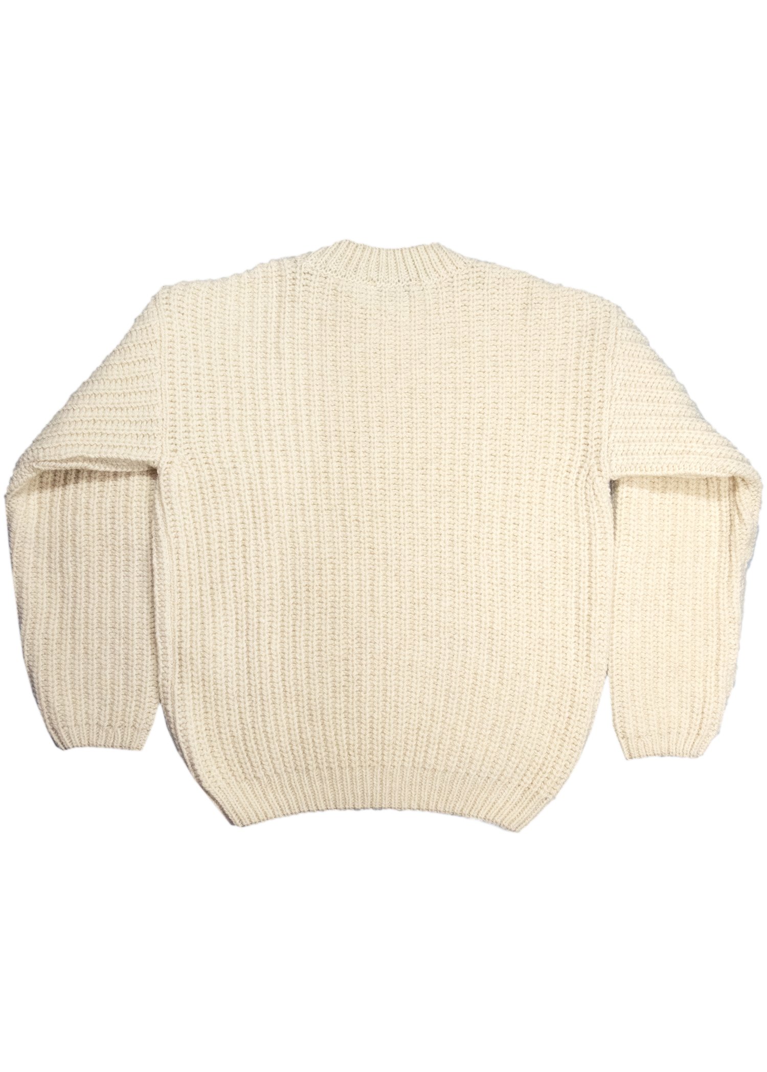 Organic Wool Thick Winter Cream Unisex Little Kids Knitwear Sweater