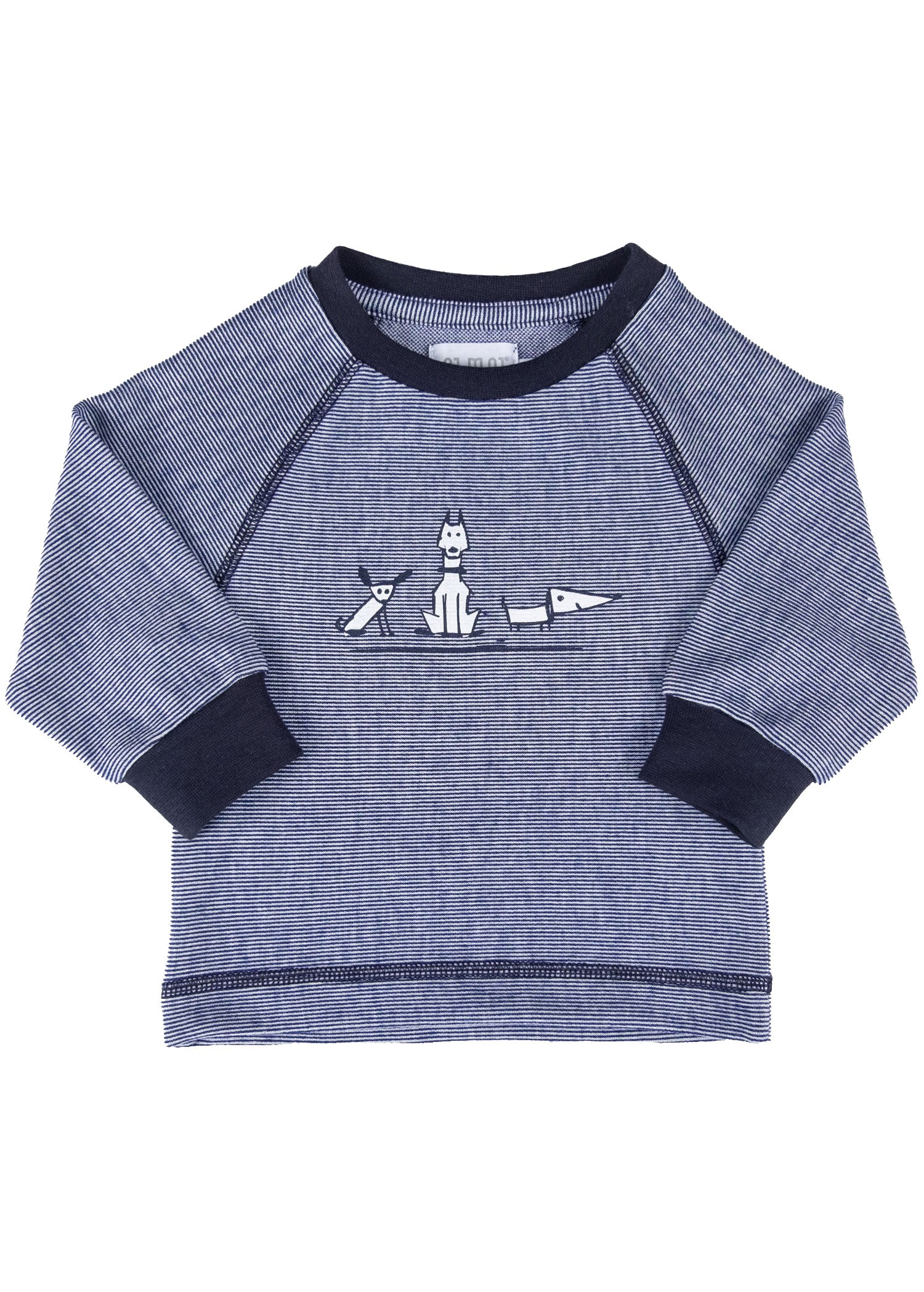 Organic Striped Navy Blue Winter Baby Boy Tracksuit Set