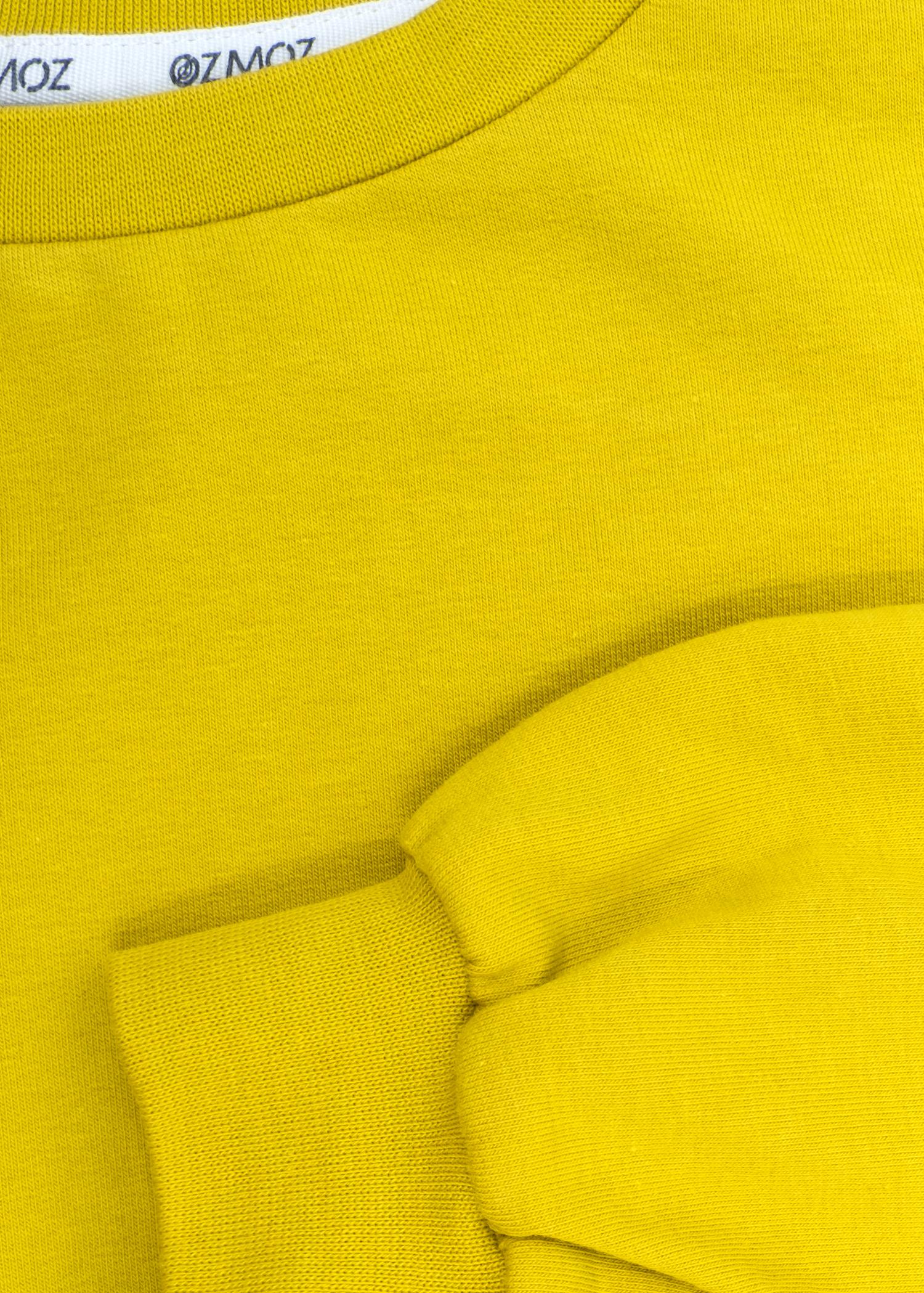 Organic Crop Cut Yellow Winter Girls Sweatshirt