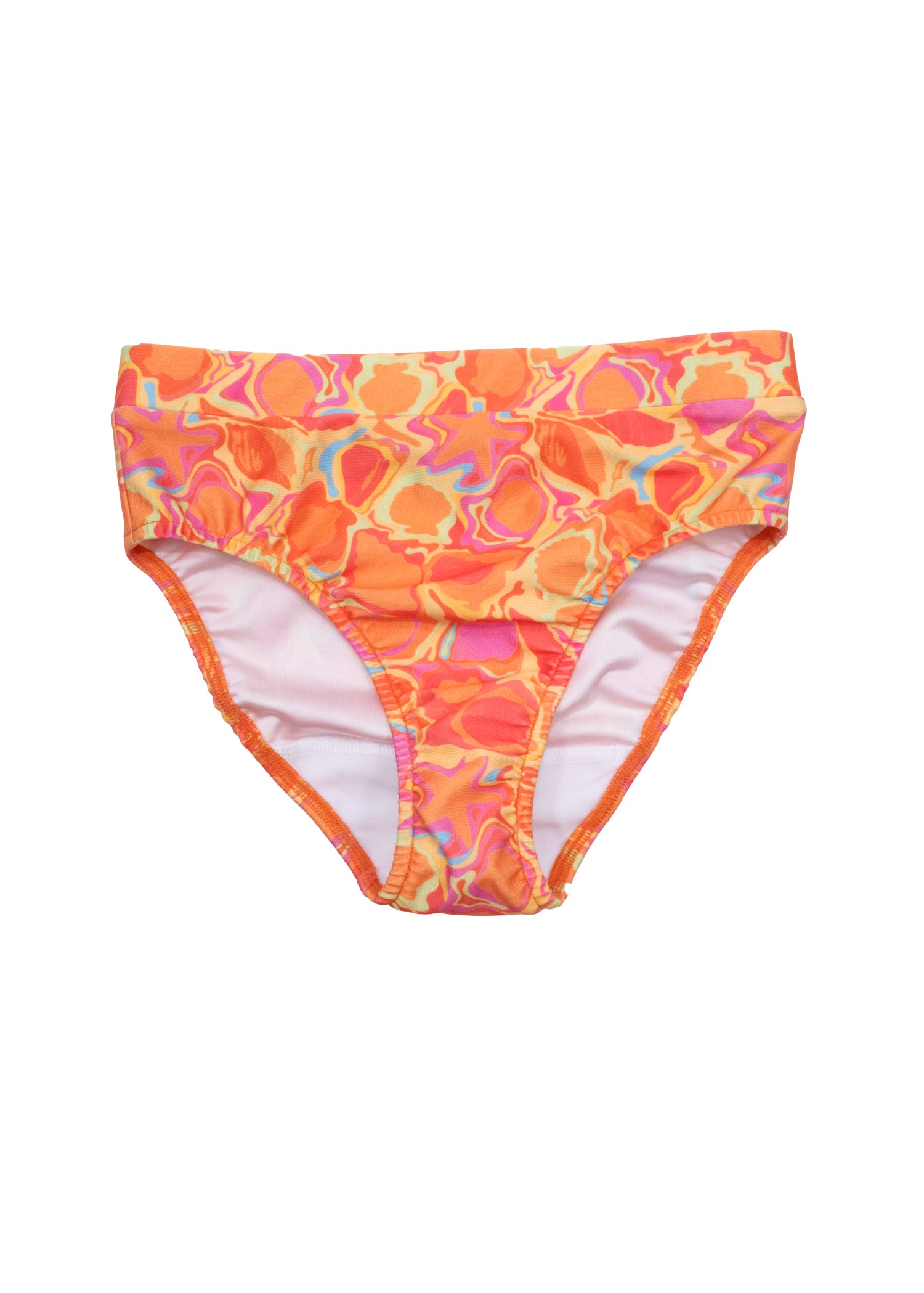 Orange Girl's Crop Bikini with +50 UV Protection