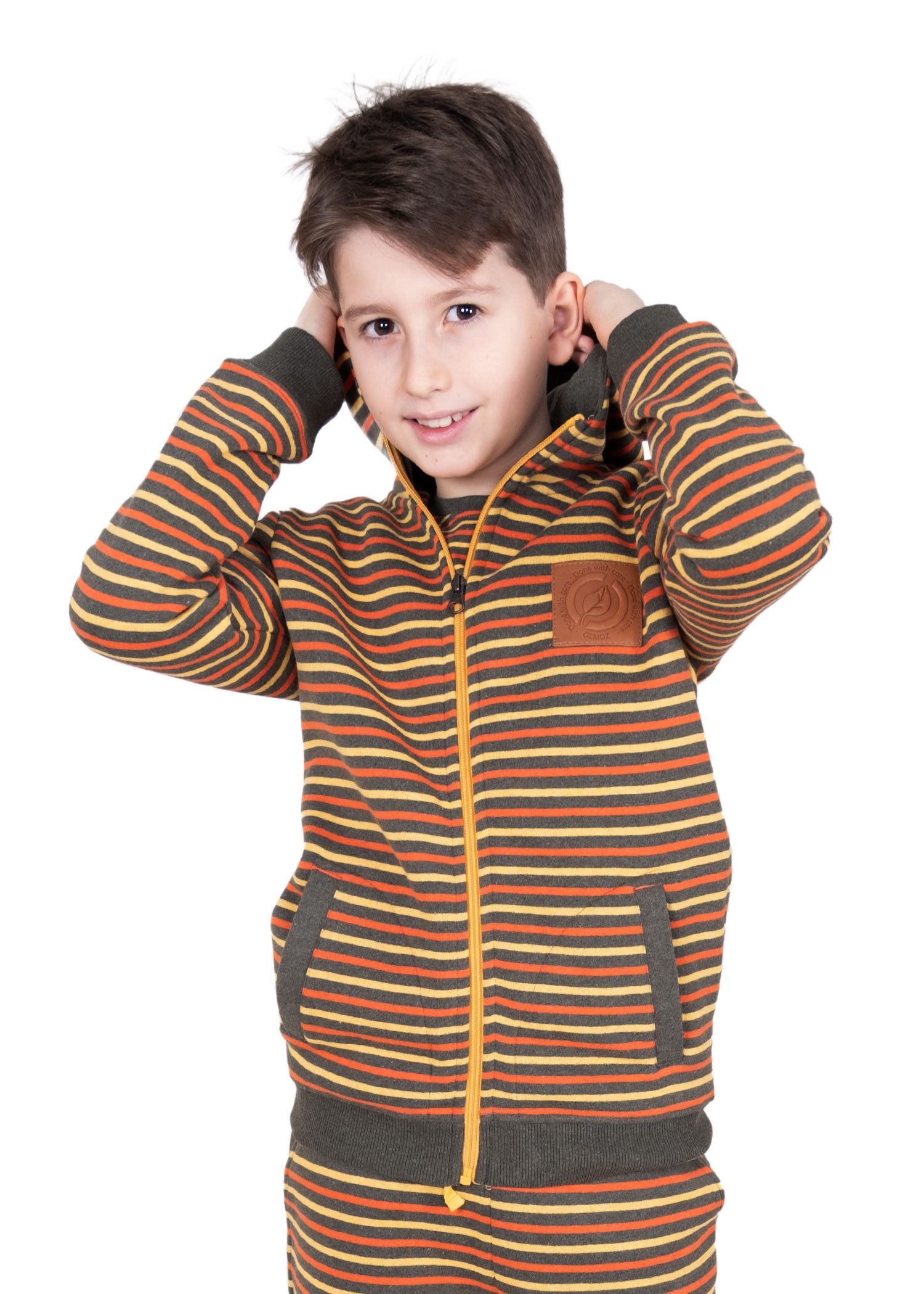 Reborn Boy Hooded Hoodie Jacket Striped