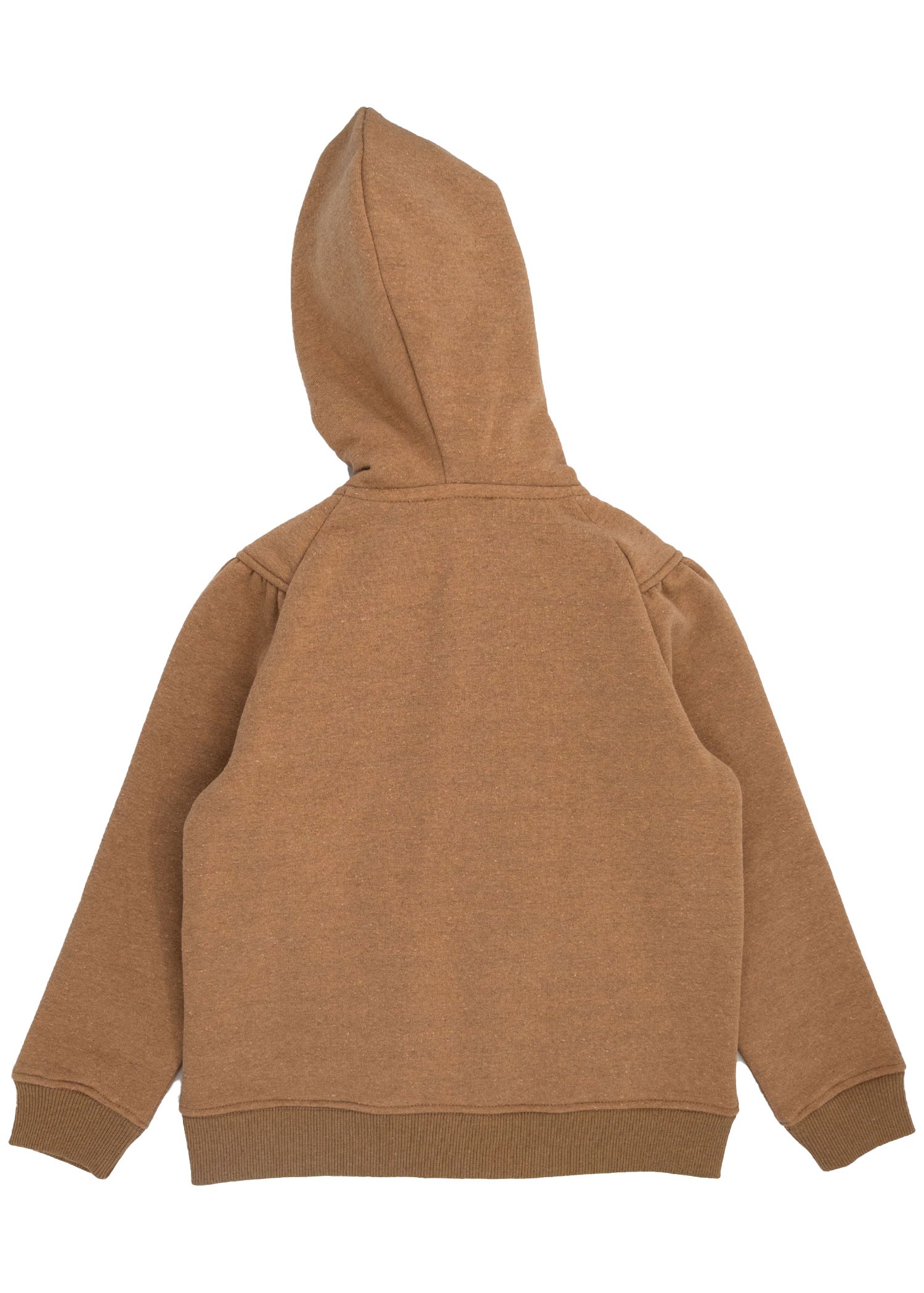 Reborn Zippered Hooded Light Brown Winter Girl's Jacket