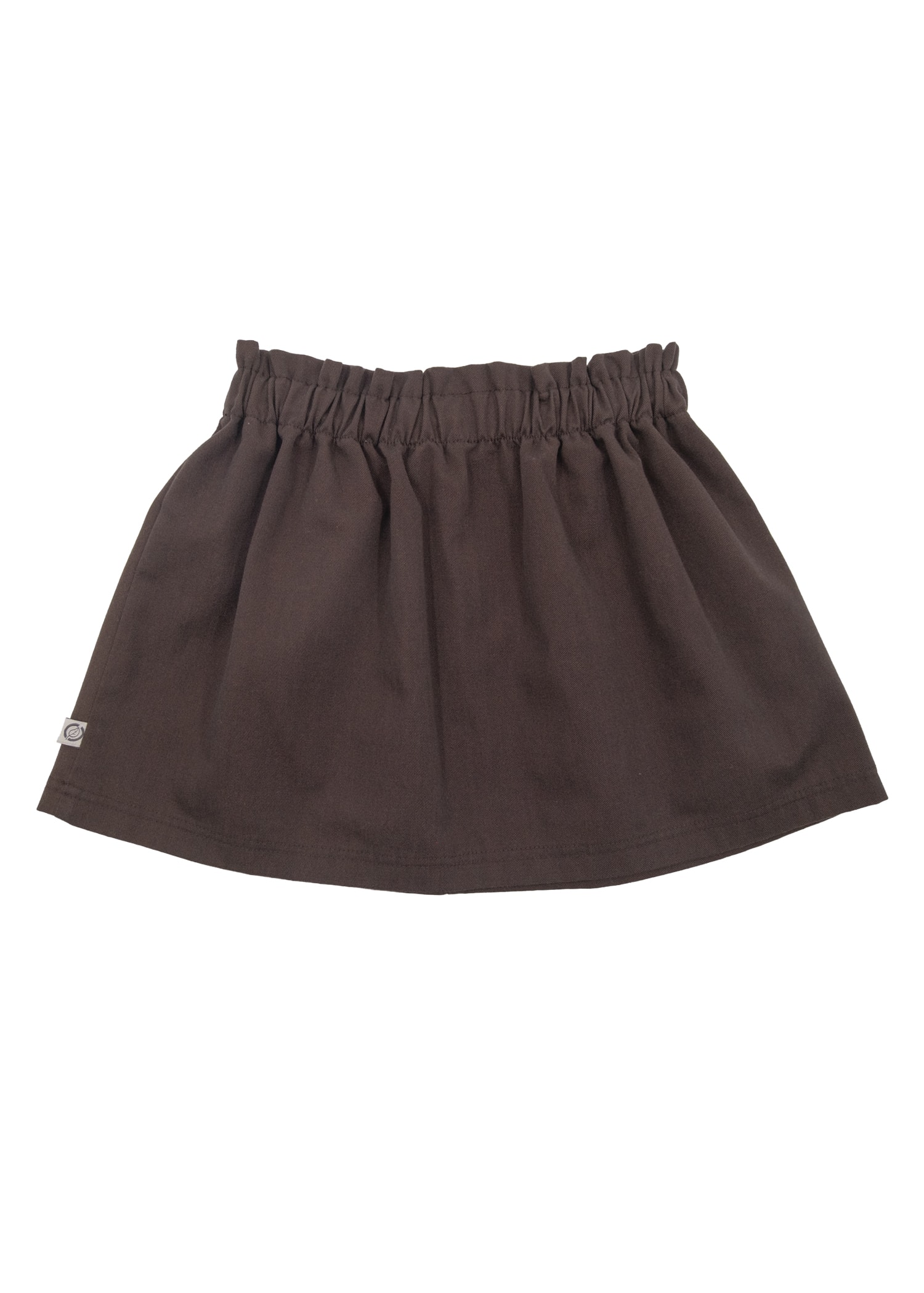 100% Cotton Gabardine Brown Winter Skirt for Toddler Girls