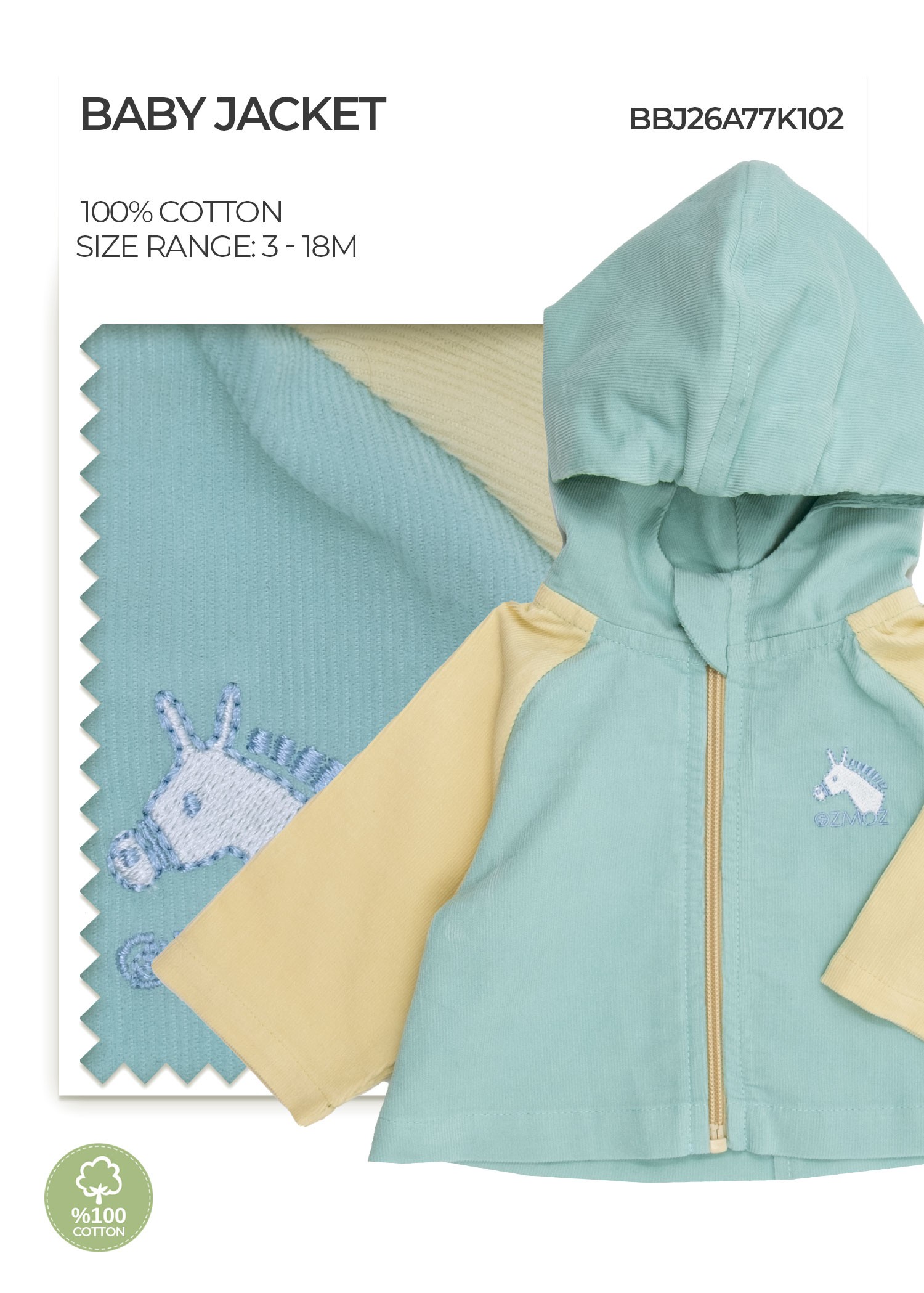 Eggshell Blue Baby Boy Jacket