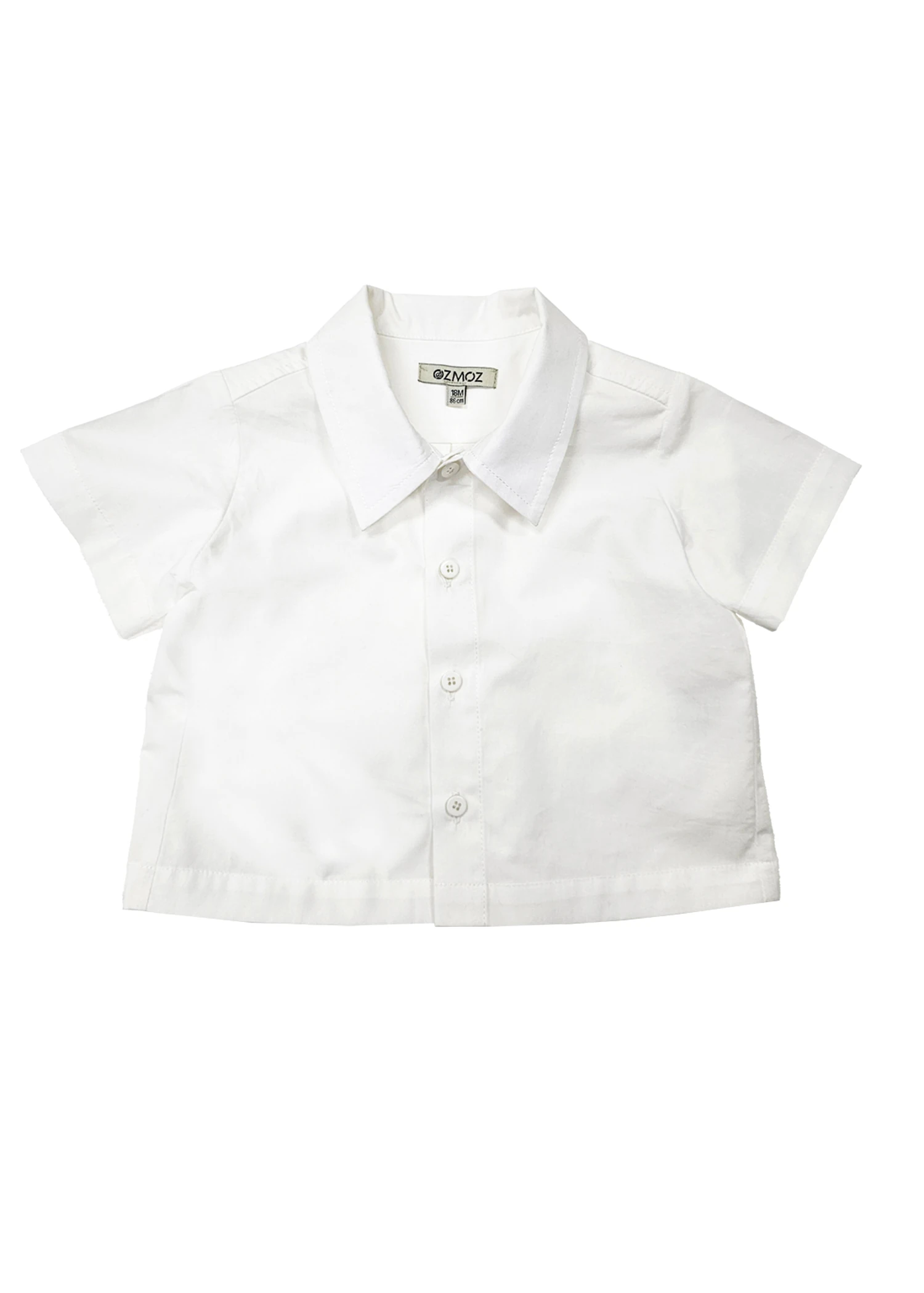 White Woven Classic Summer Baby Boys Shirt