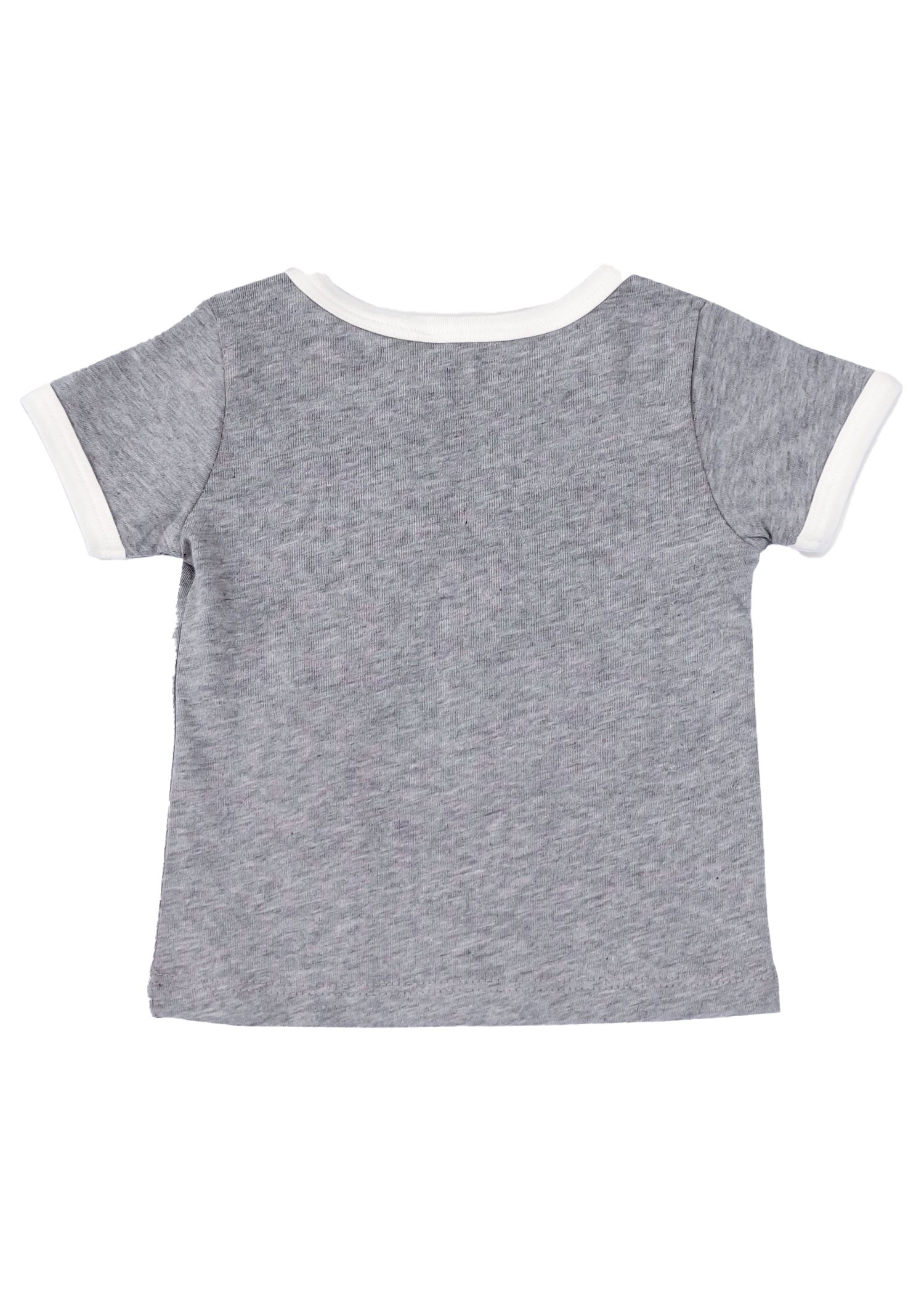 Organic Embossed Lamb Printed Gray Summer Unisex Tshirt