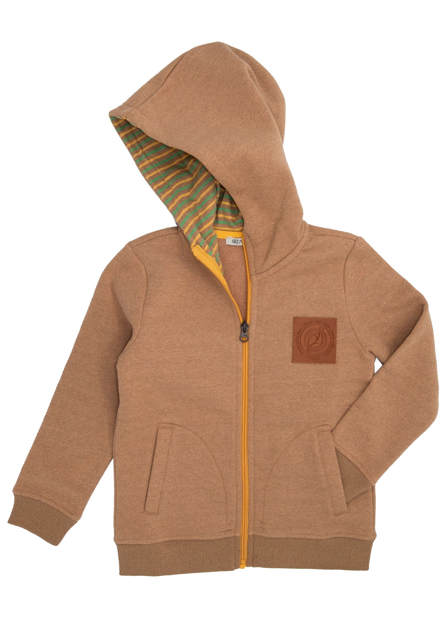 Reborn Erkek Çocuk Kapüşonlu Hoodie Ceket Terosso (Koyu krem)