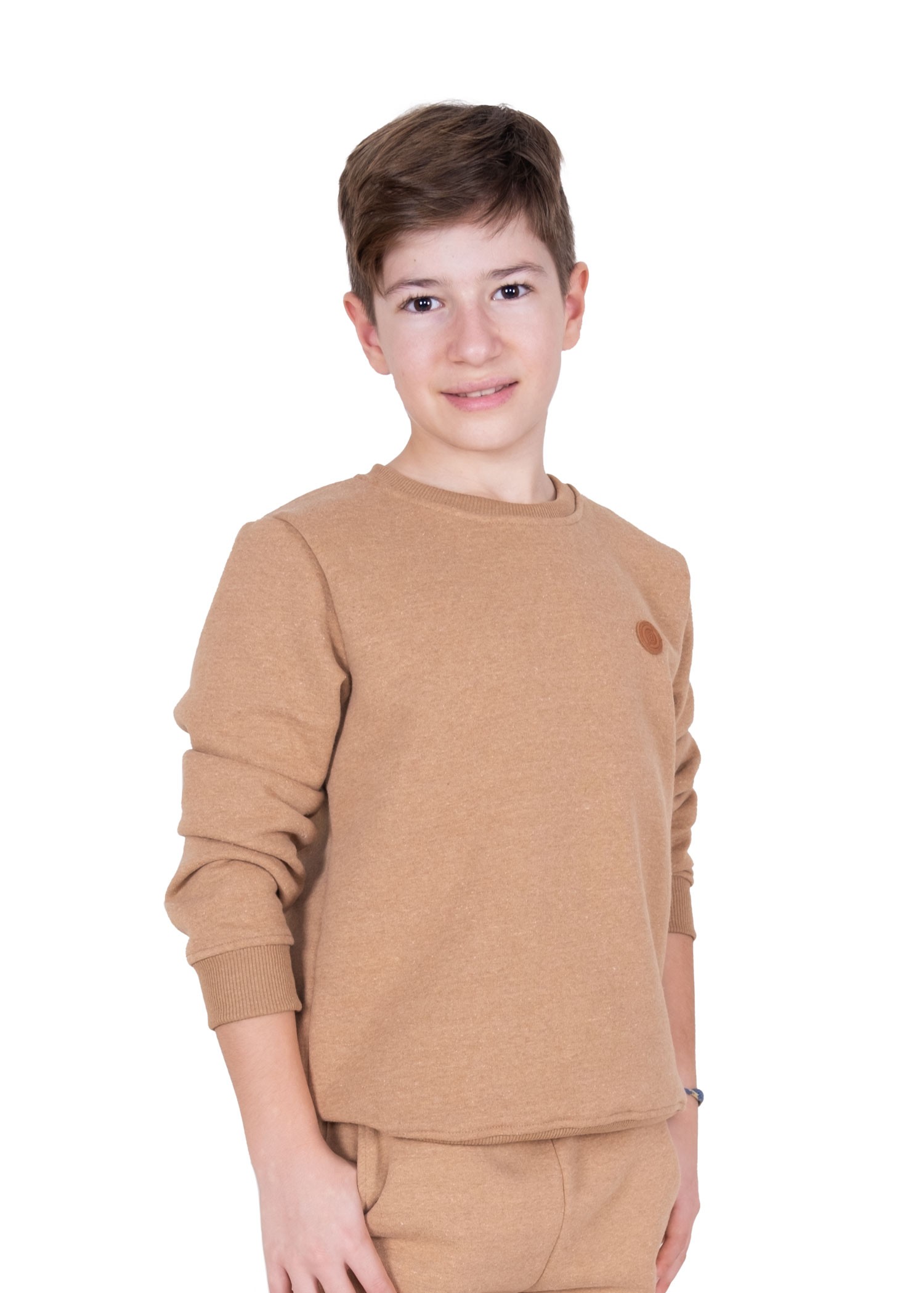 Reborn Recycled Winter Boy Sweatshirt Light Brown