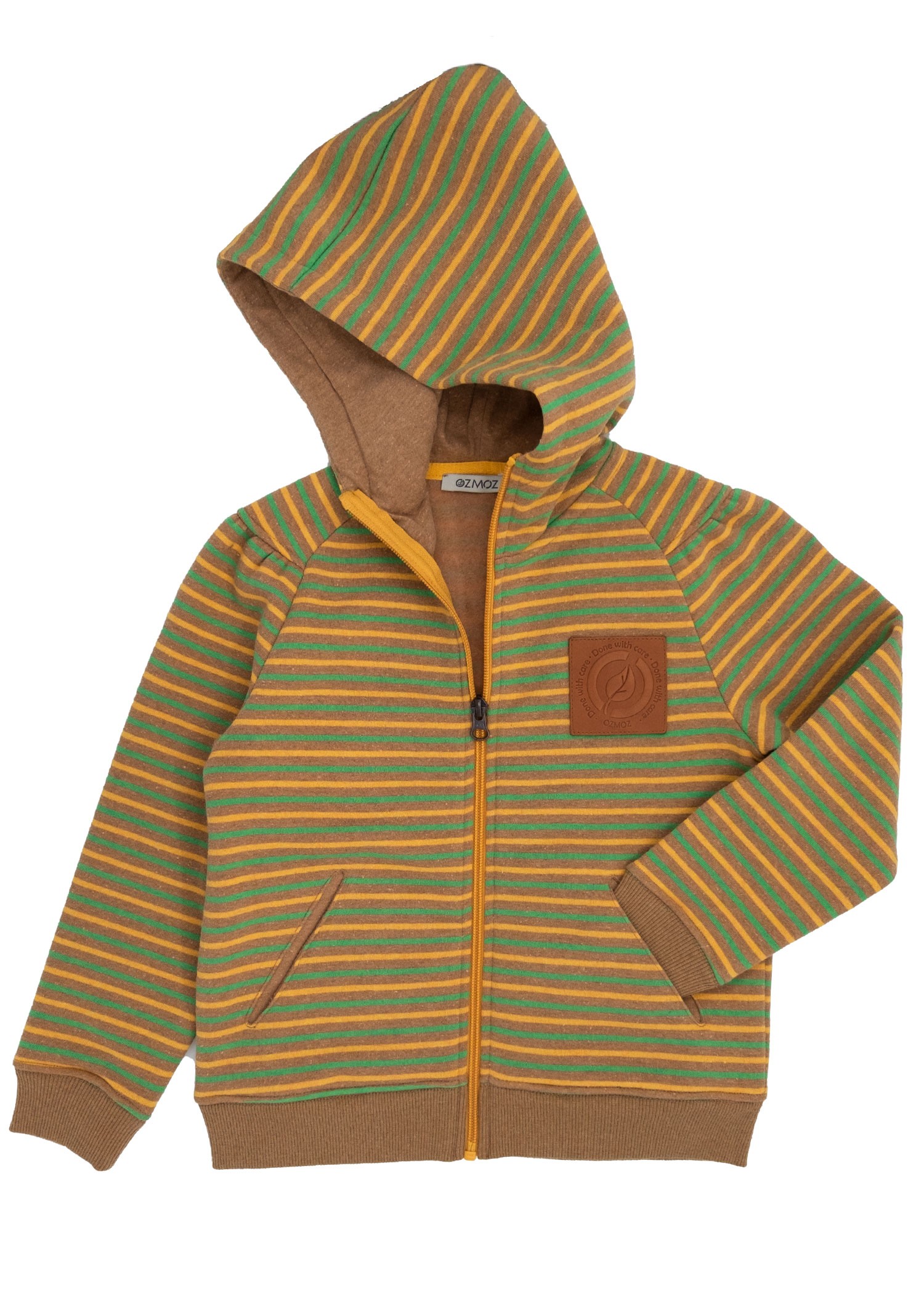 Reborn Zippered Hooded Striped Winter Girl's Jacket