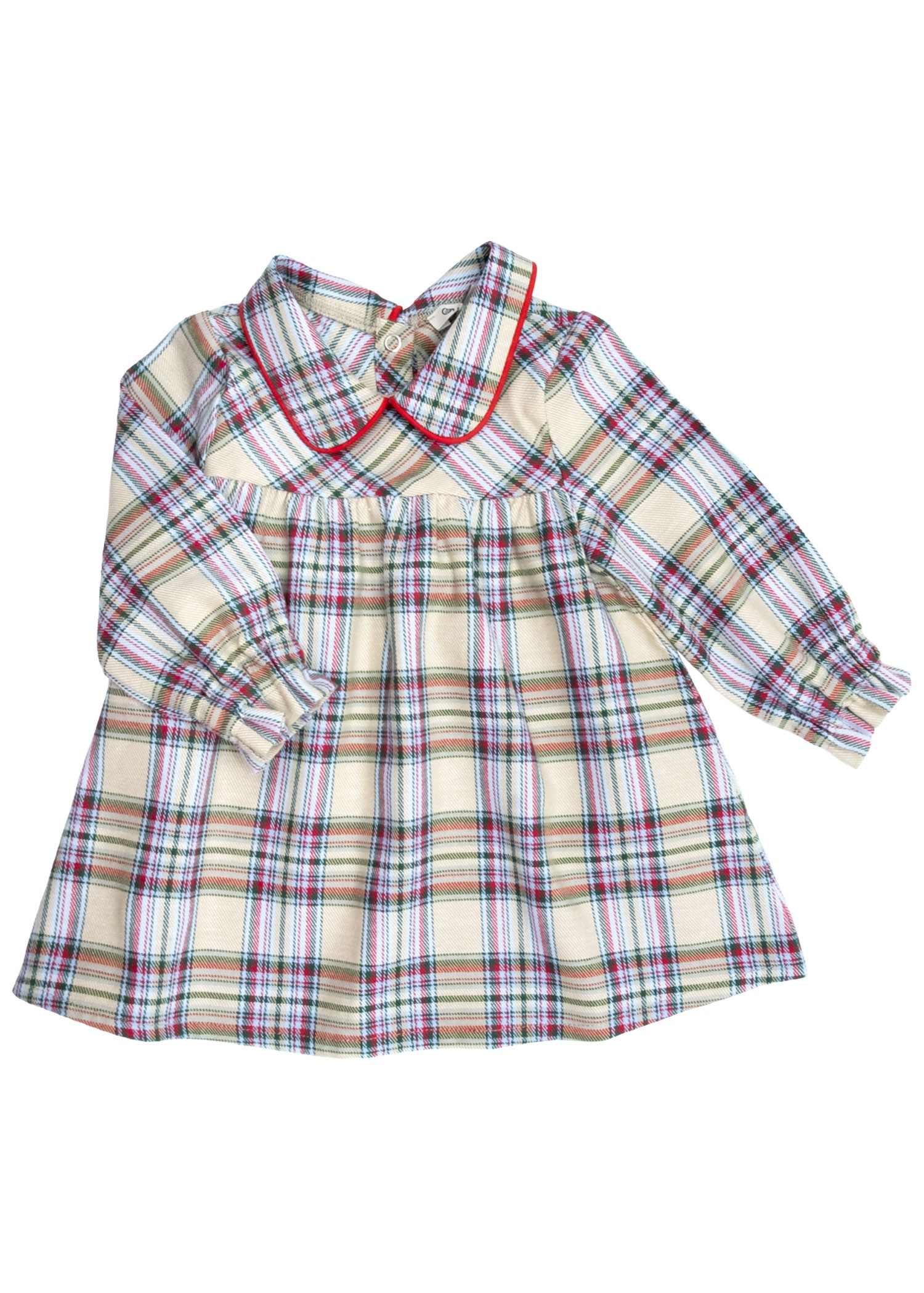 100% Cotton Wide Plaid Robe Winter Baby Girl Dress