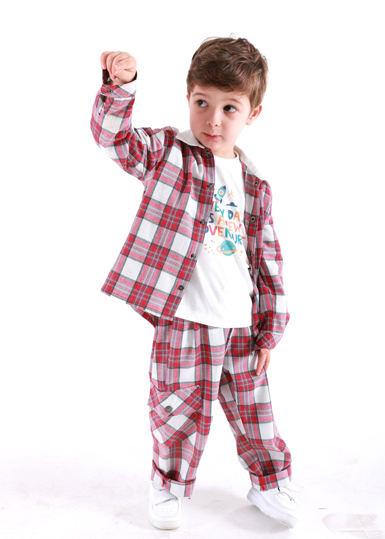 Plaid Red Winter Little Boy Bottom