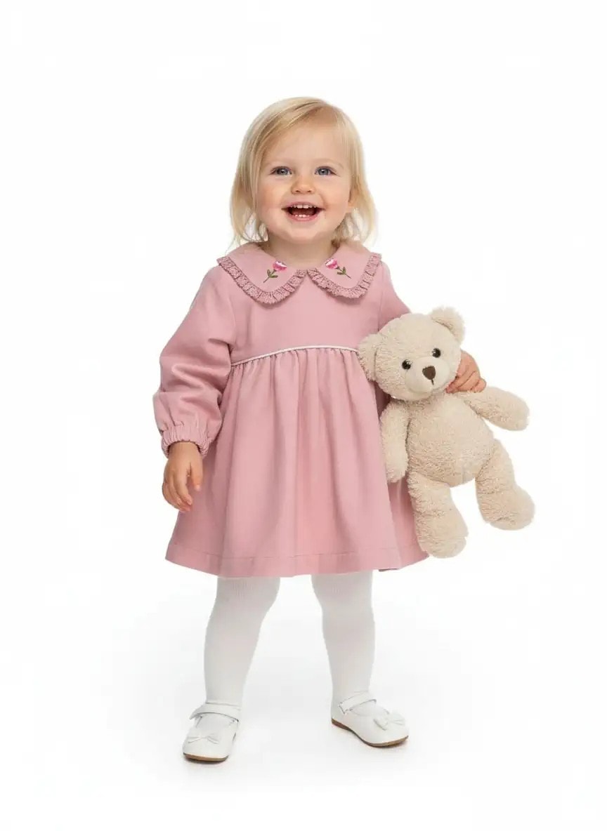 Pale Mauve Baby Dress