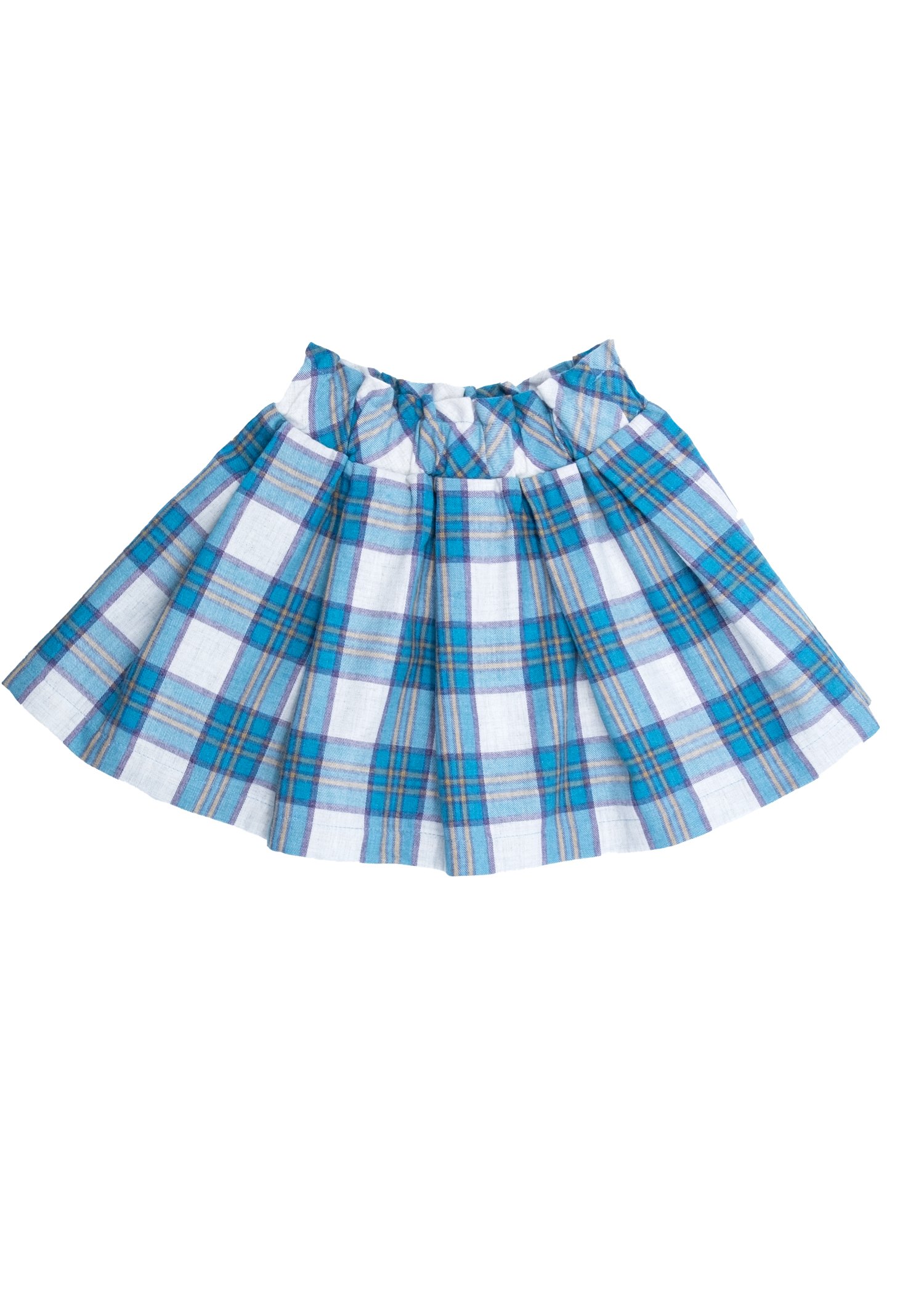 Plaid Blue Winter Little Girl Skirt