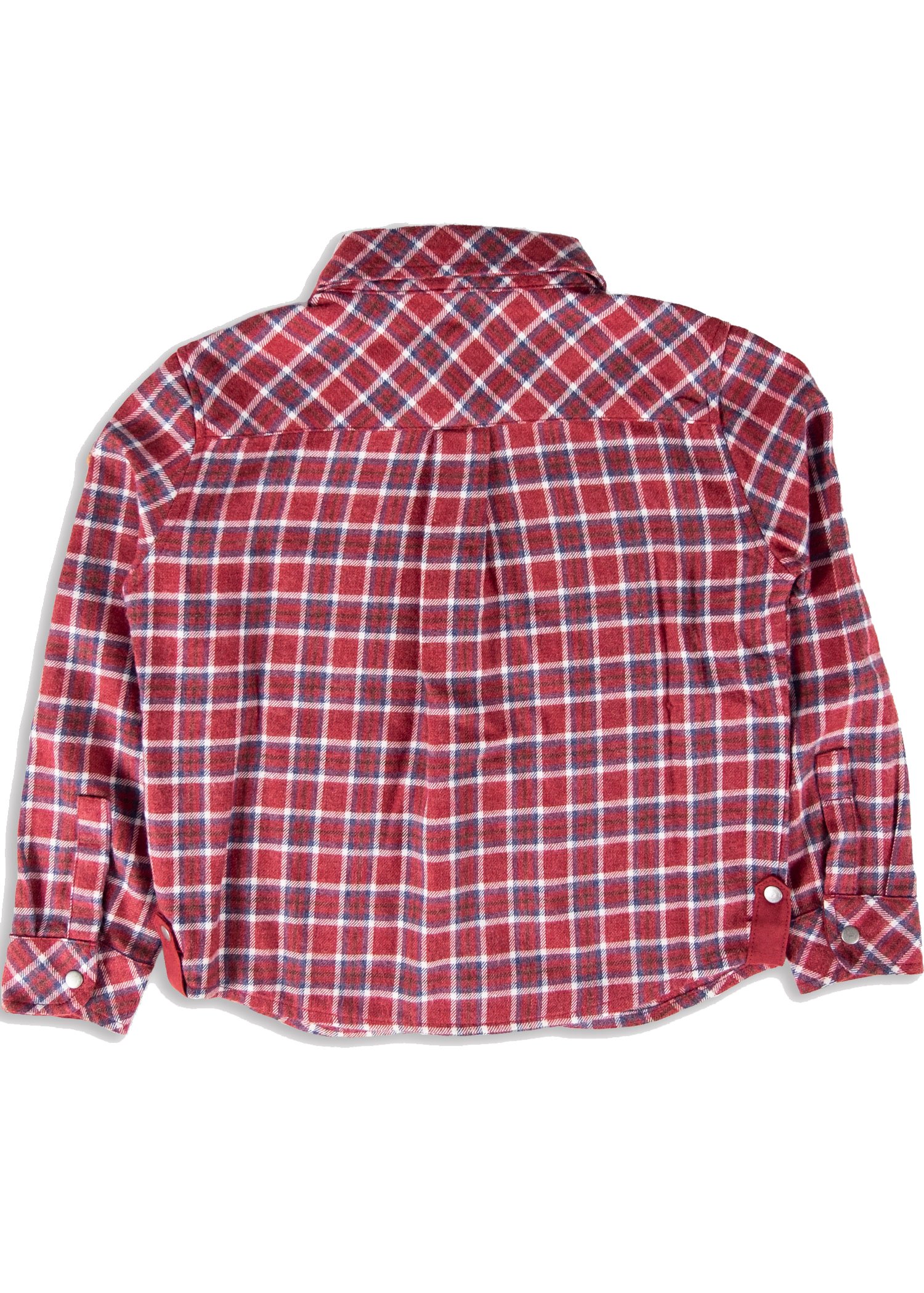 Cotton Gingham Plaid Winter Boy Shirt Red